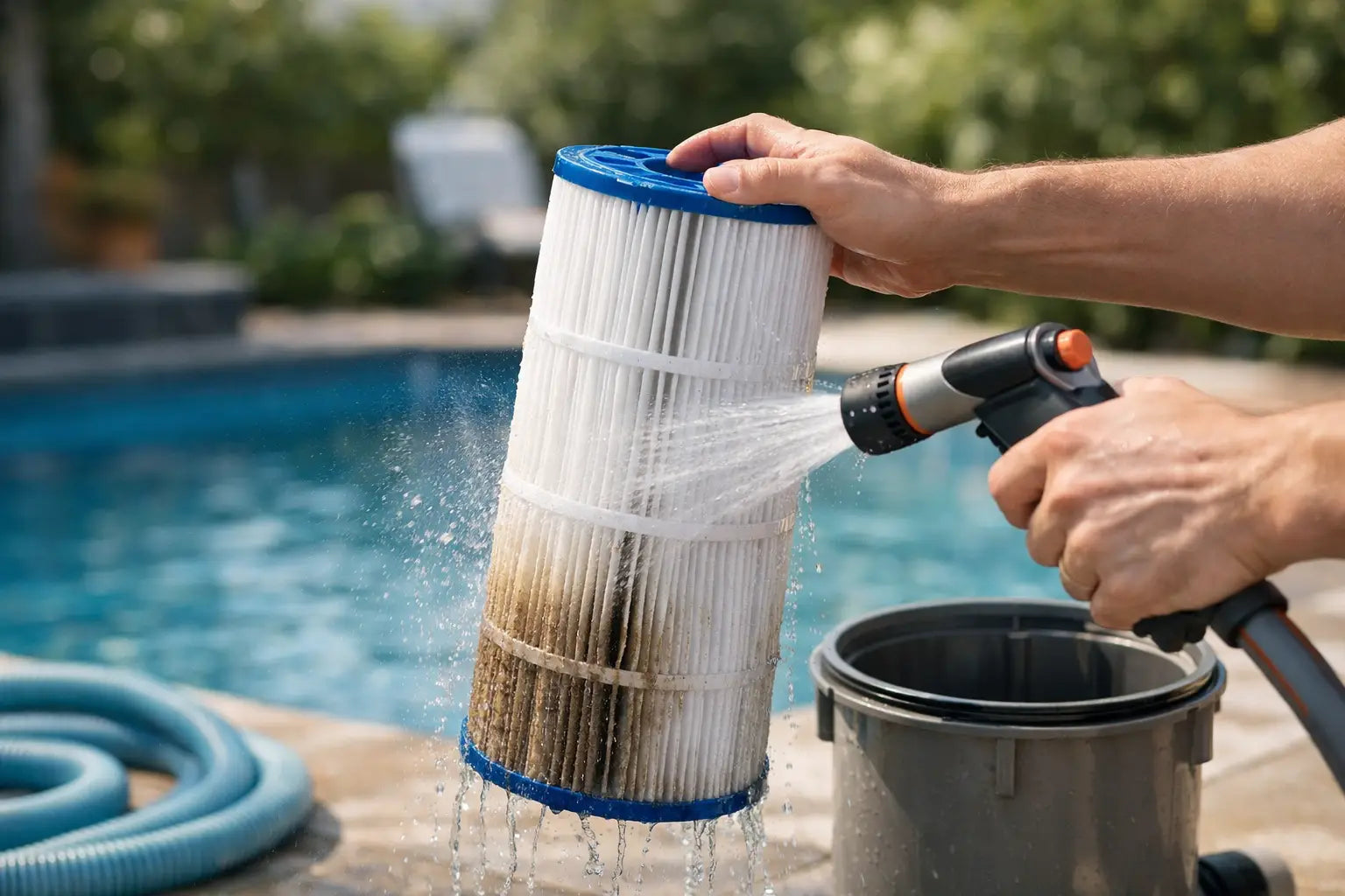 Cómo limpiar cartucho filtrante de piscina