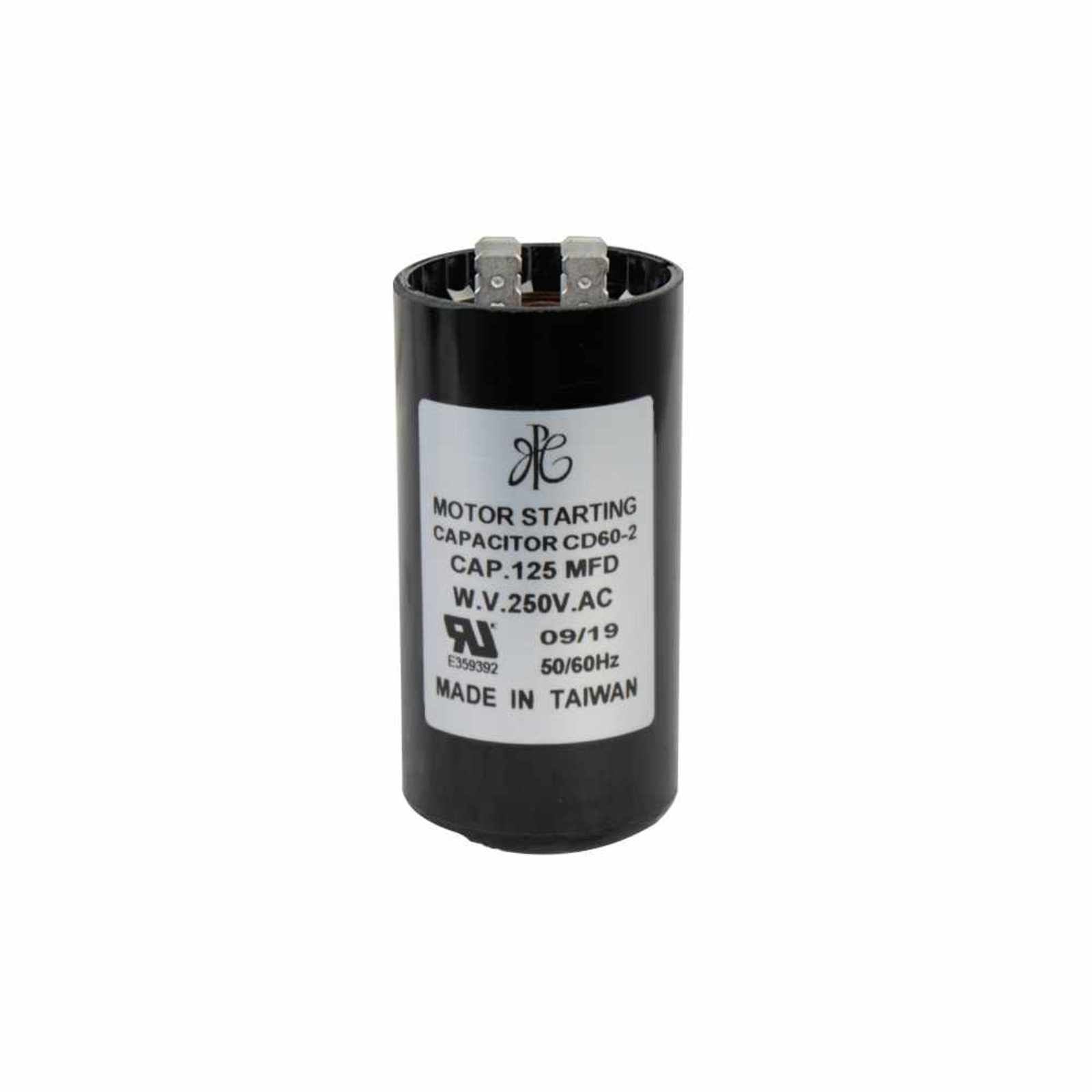 Capacitor de arranque 125MF, 250V, para la caja de control AQUA PAK de 1.5 HP modelo CCQA 1.5230. Modelo: 007-001-D-107
