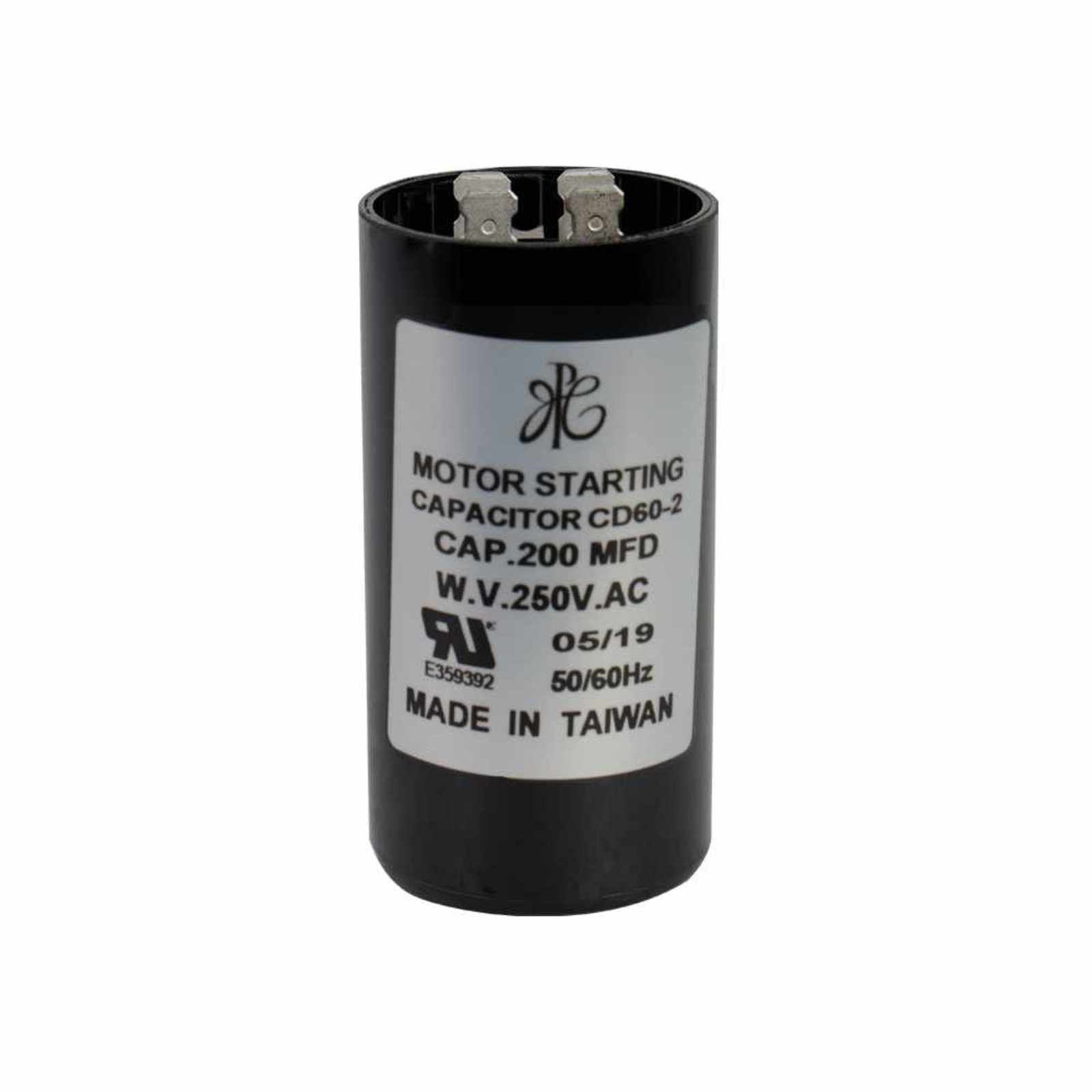 Capacitor de arranque 200MF, 250V, para la caja de control AQUA PAK de 2 HP modelo CCQA 2230. Modelo: 007-001-D-108