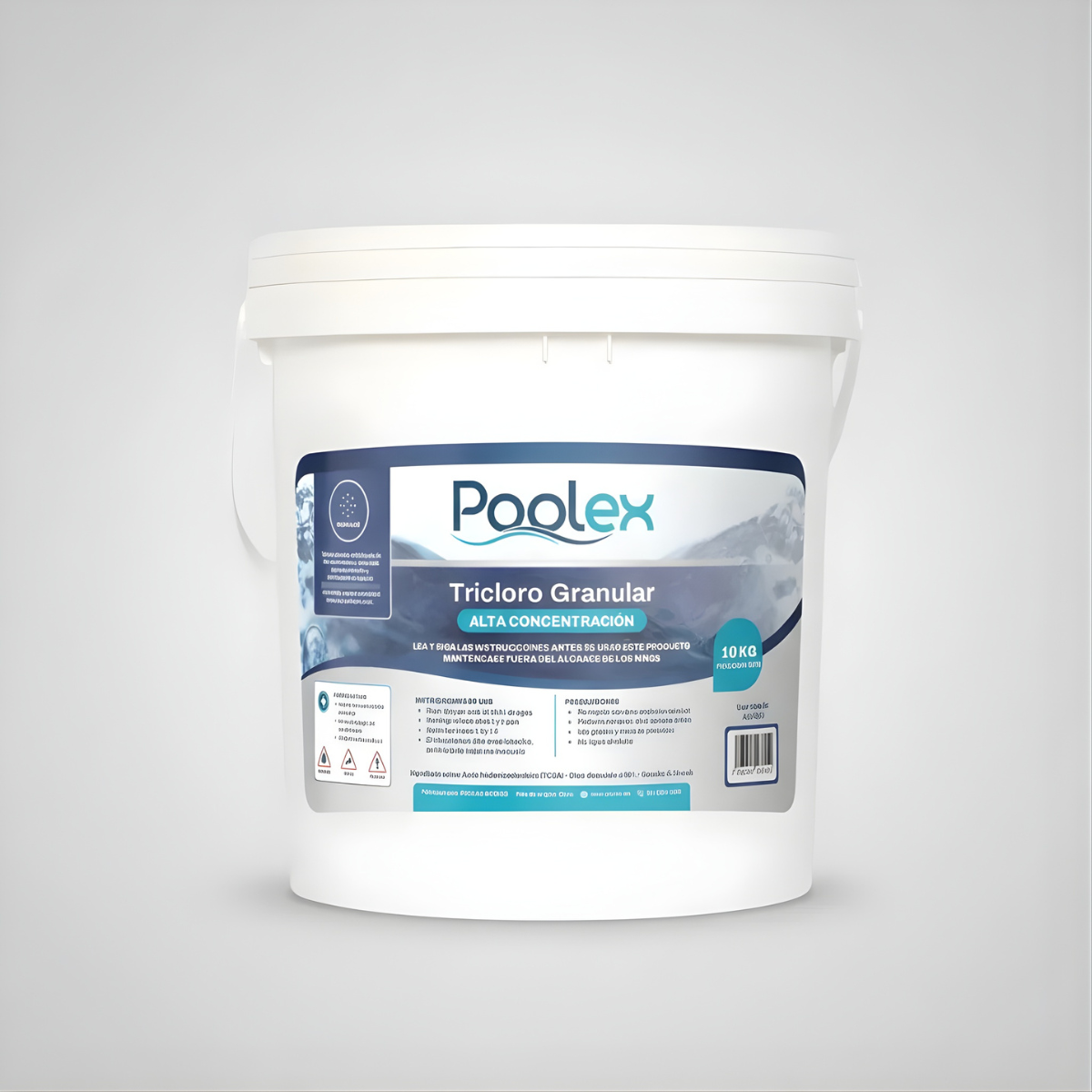 POOLEX Tricloro Granular (10 kg) para Piscinas, de Alta concentracion y acción prolongada