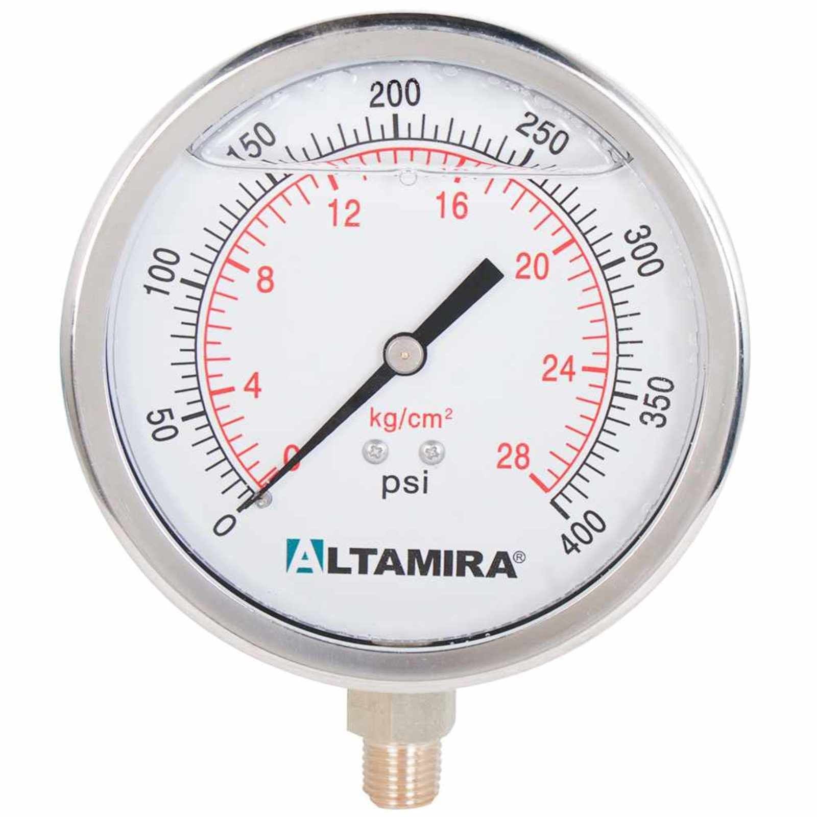 Manómetro con glicerina. Modelo: MAN0-400G4