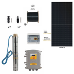 Kit Motobomba solar sumergible con panel solar y accesorios. Modelo: AQT-KOLOS3-35