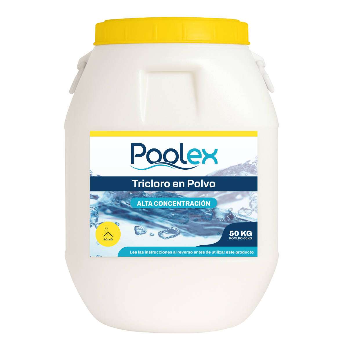 POOLEX Tricloro en Polvo, 50 kg, acción prolongada. Modelo: POOLPO-50K-GNL