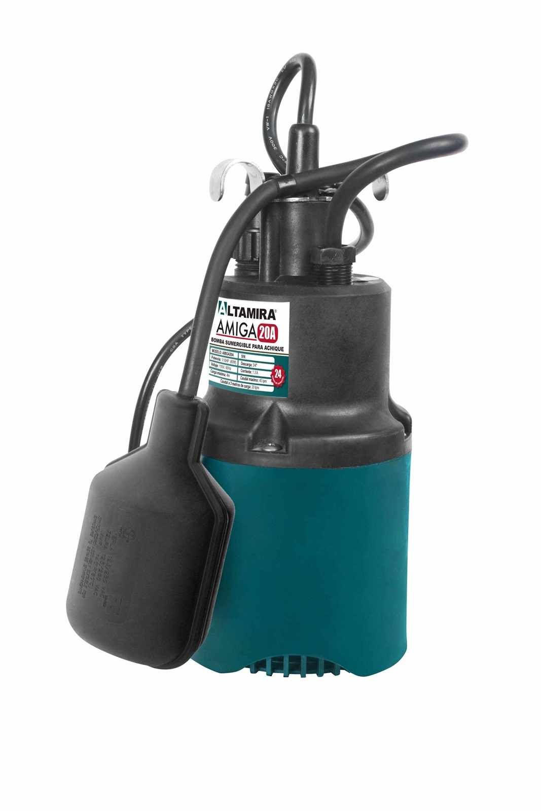 ALTAMIRA Modelo AMIGA 20A — Motobomba sumergible para efluentes 1/10 HP