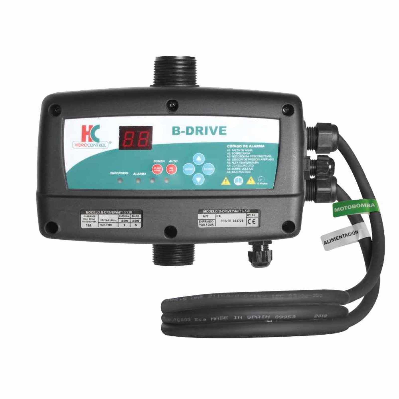 Variador de frecuencia (enfriado por agua). Modelo: B-DRIVEWMT10/230