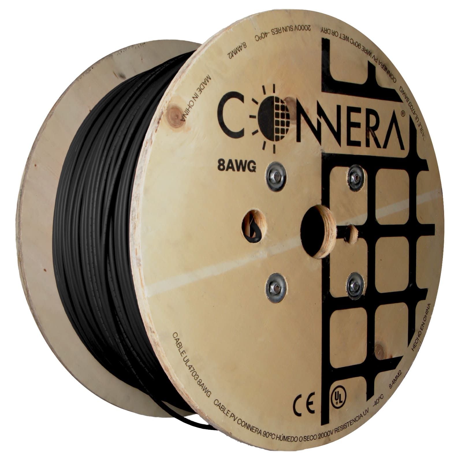 Cable solar fotovoltaico. Modelo: CABLEPV-BLK-8/20