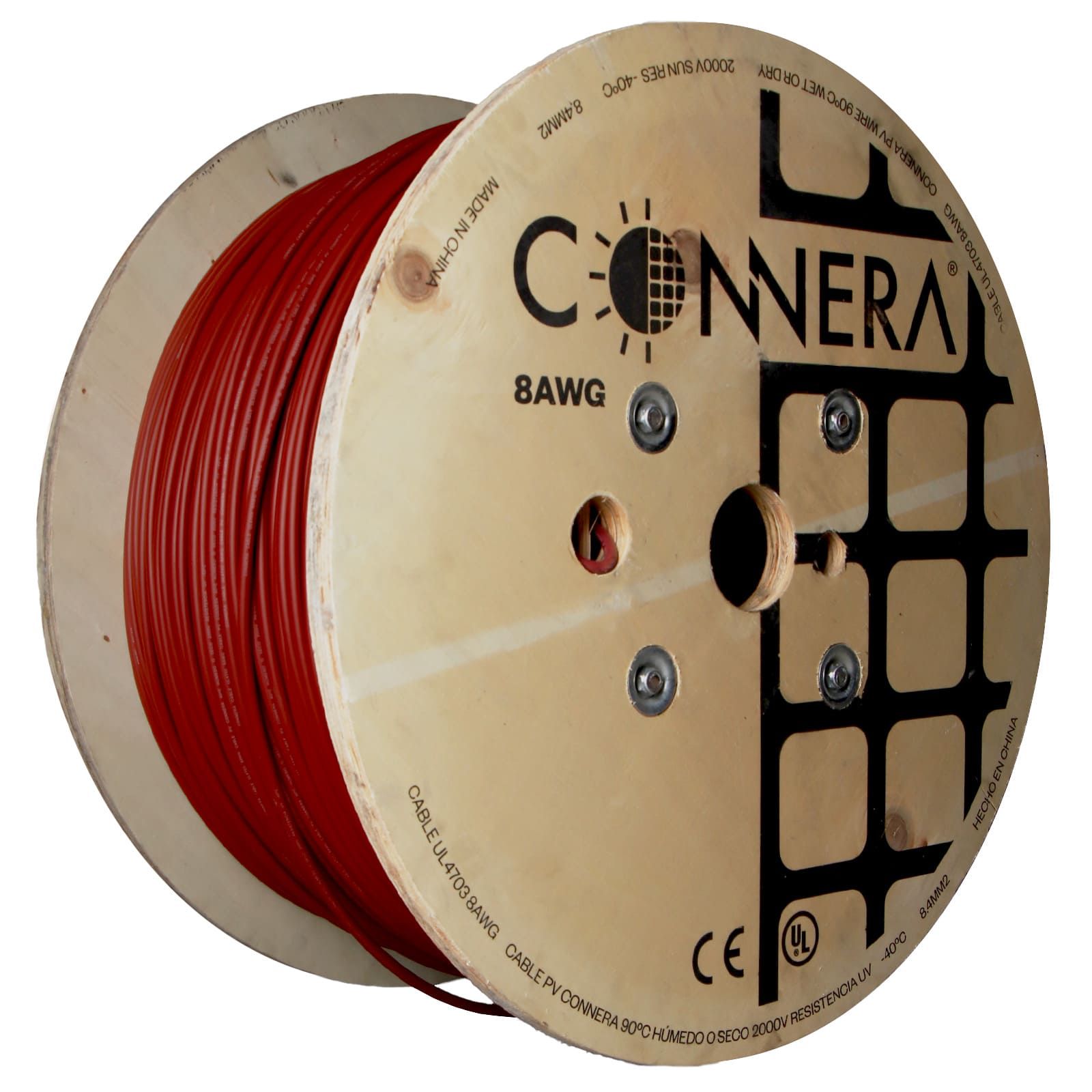 Cable solar fotovoltaico. Modelo: CABLEPV-RED-8/20