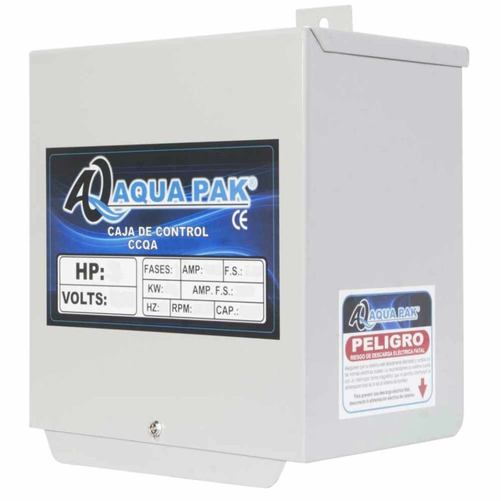 AQUA PAK Modelo CCQA 5230 — Cajas de control para motores sumergibles monofásicos 5 HP