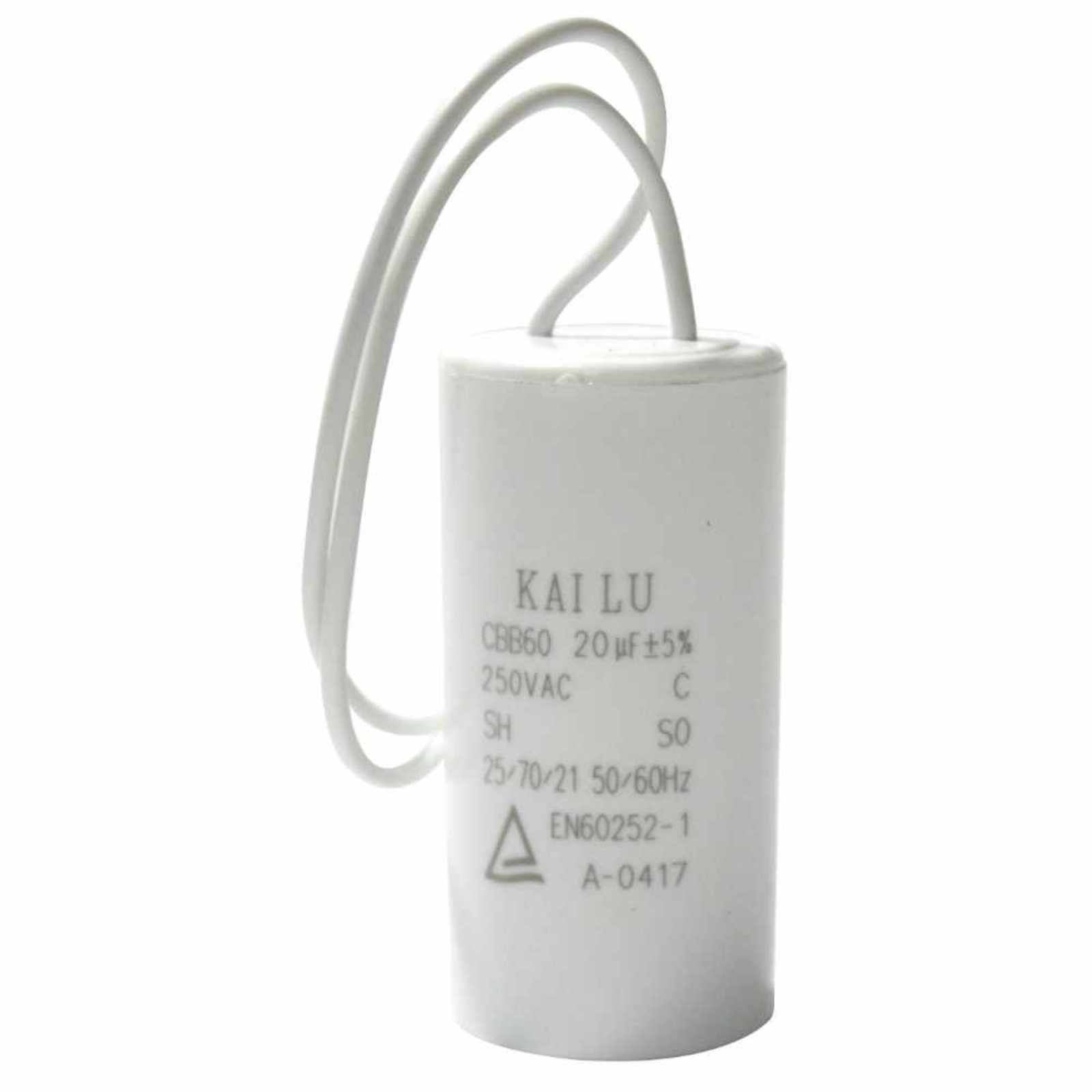 Capacitor 20MF ±5%, 250V, para la bomba AP-5X. Modelo: CAPAC-AP5E