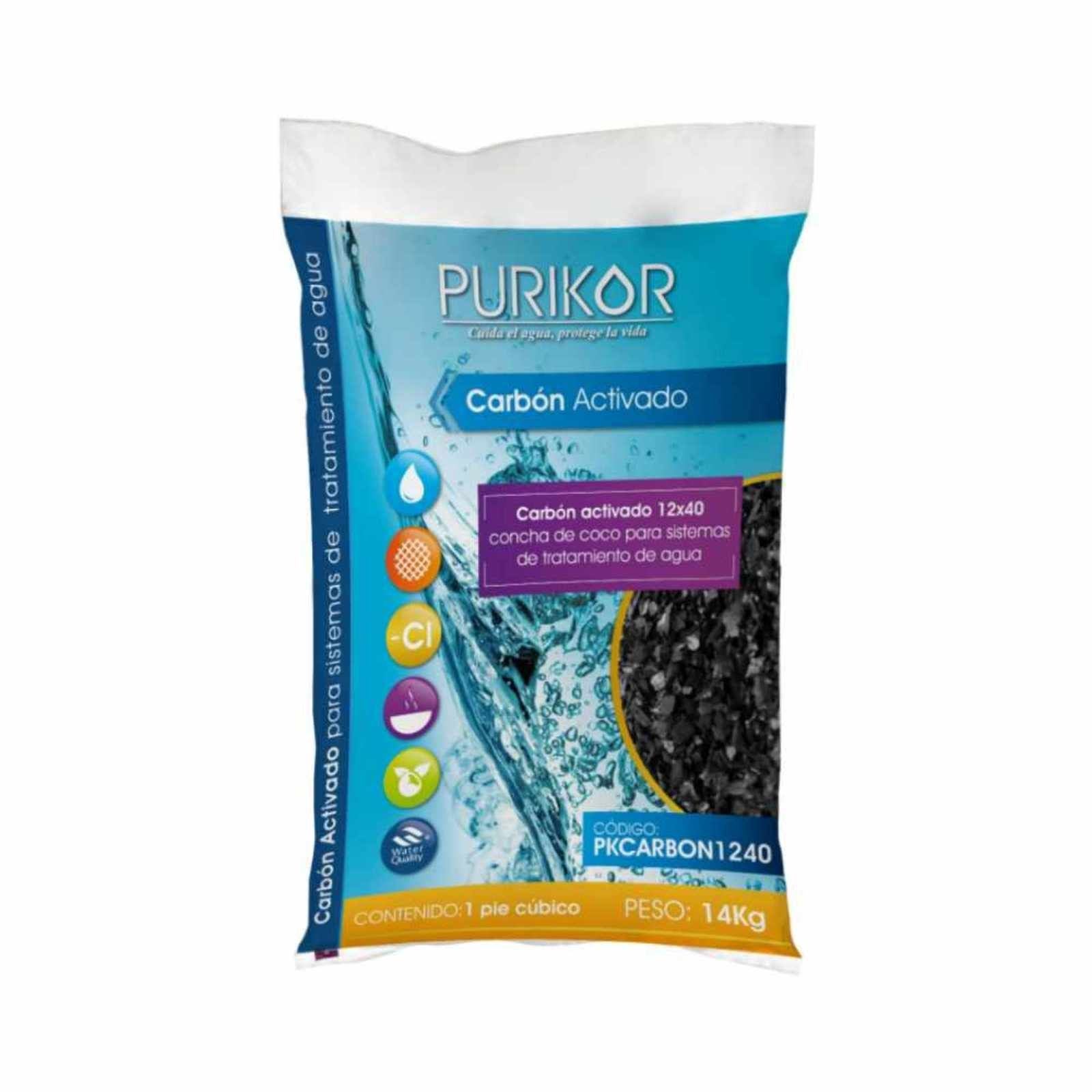 Carbón activado concha de coco. Modelo: PKCARBON1240