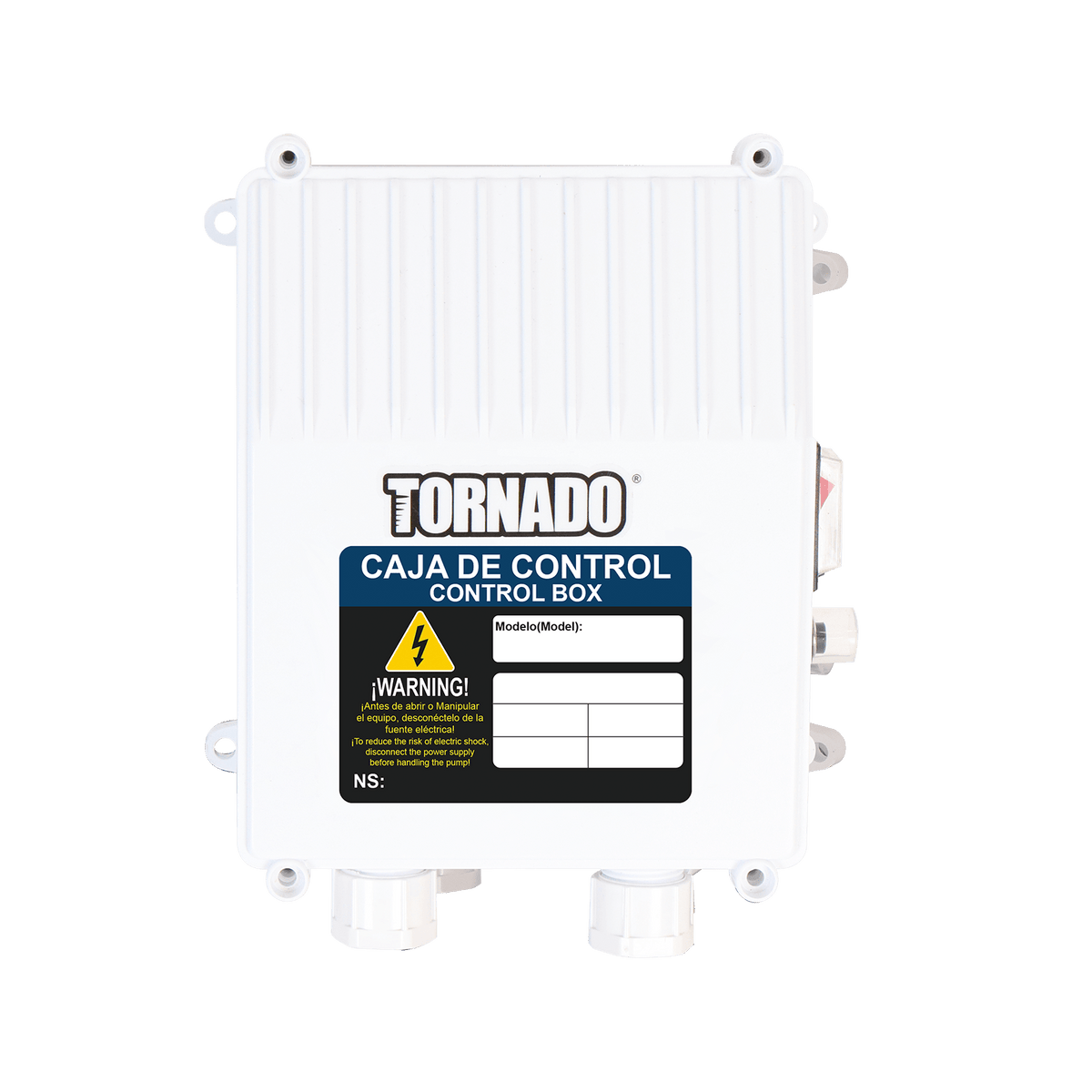Caja de control para motor sumergible TORNADO monofásico. Modelo: CCTO-1-127