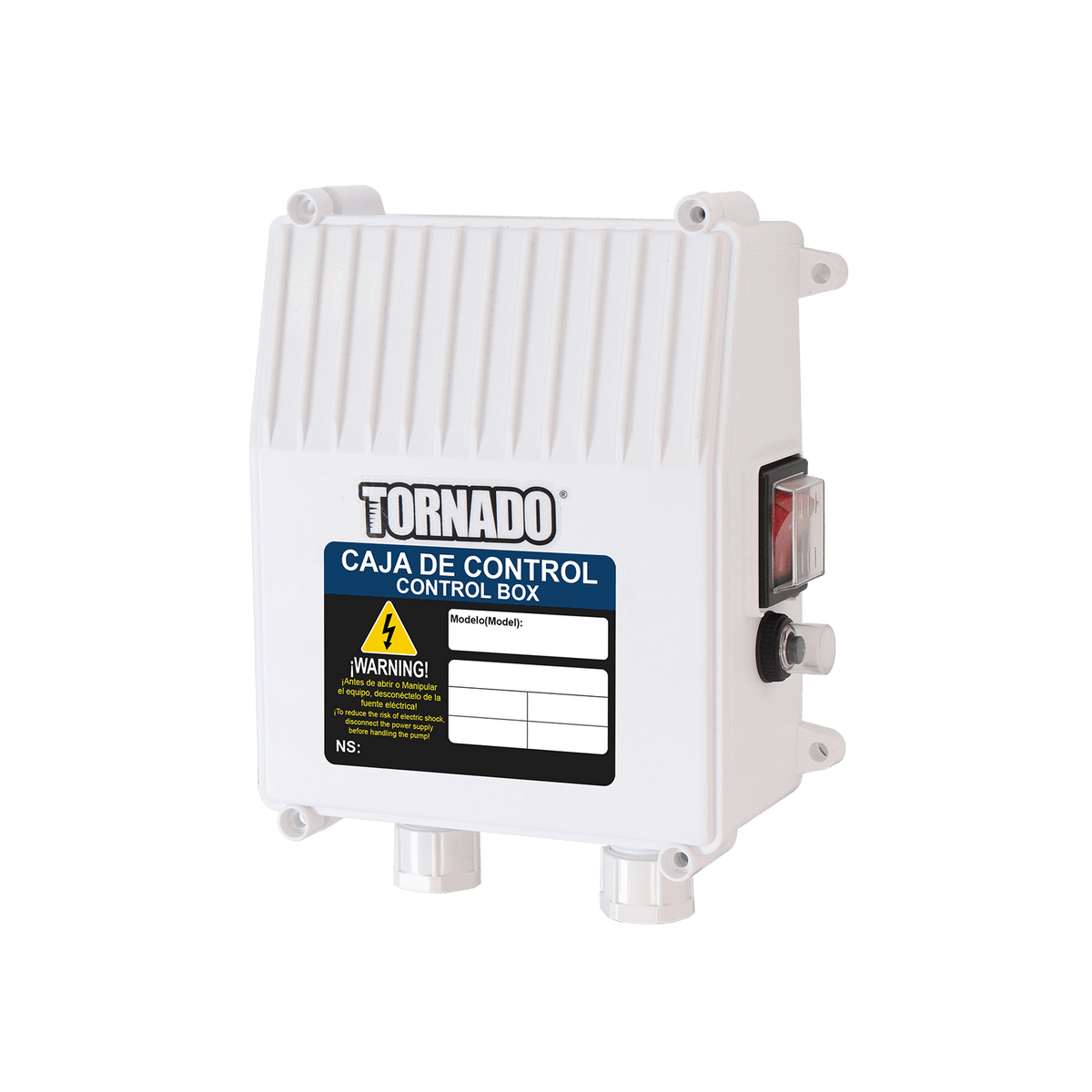Caja de control para motor sumergible TORNADO monofásico. Modelo: CCTO-0.5-230