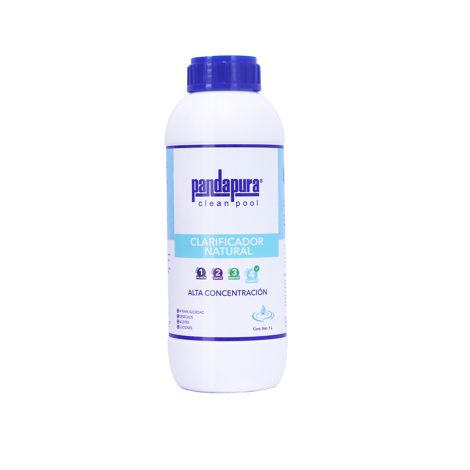 Clarificador natural para piscinas. Modelo: PP-CLARIPLUS-C12L