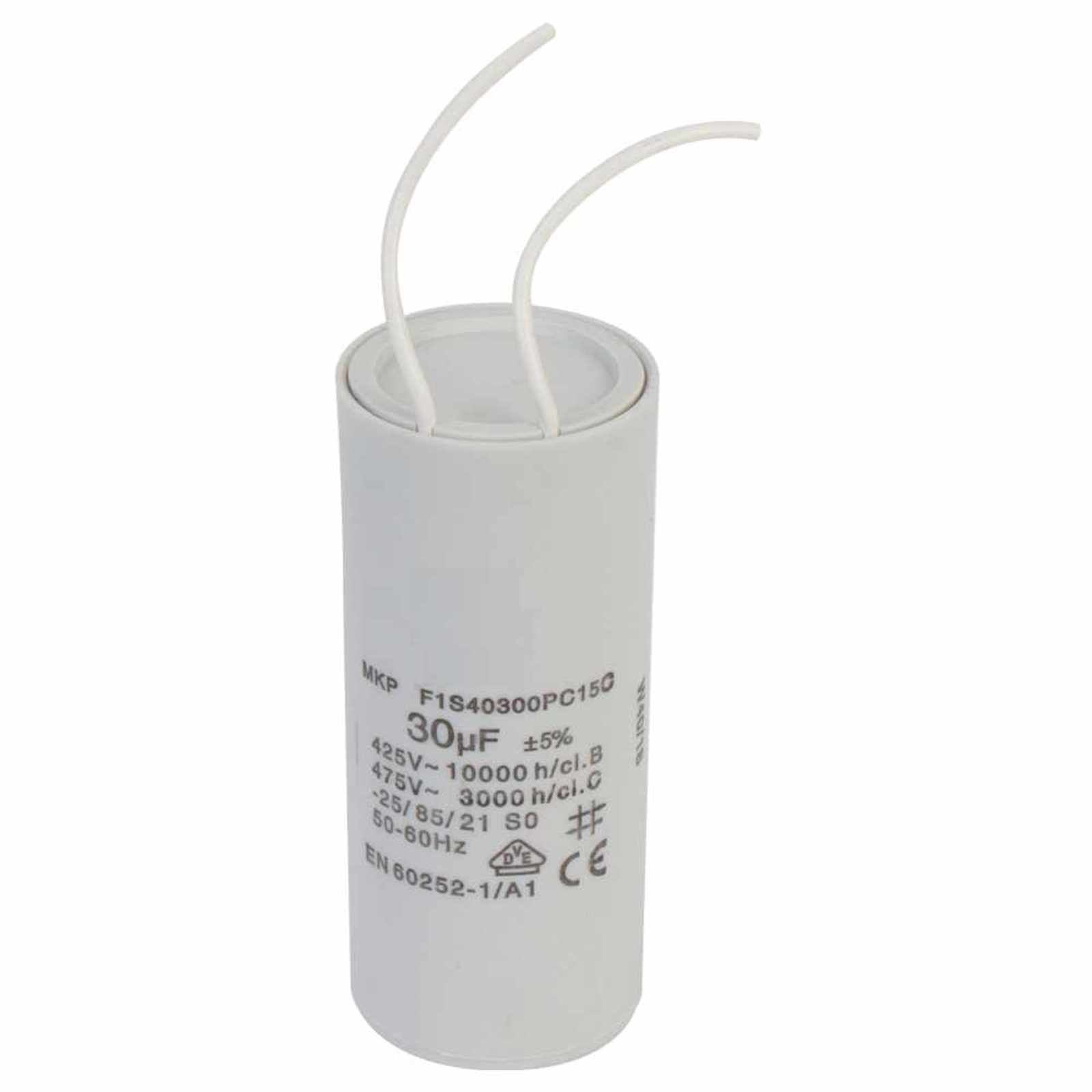 Capacitor 30MF ±5%, 425 - 475V para las bombas  PRISMA15, 25, 45N, DELTA, TECNO, SILEN, ACUARIA07, 07N, 27, DRAIN, DRAINEX100, 200, 201. Modelo: E2038