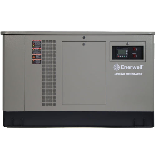 Generador electrico estacionario a gas de 30 kW. ENERWELL. Modelo: EGXPRO-30KW-A