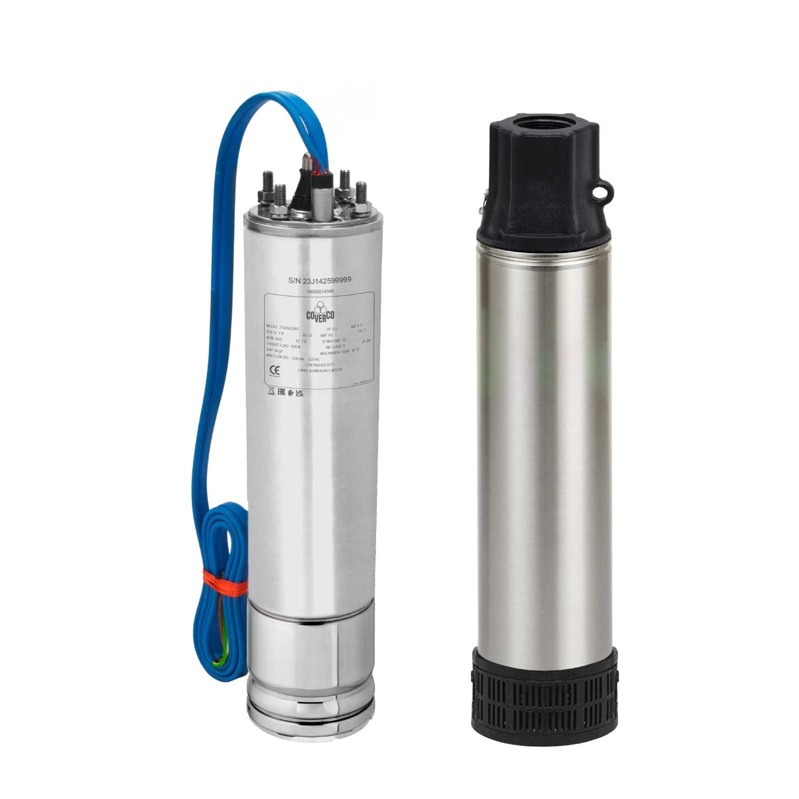 COVERCO Modelo EBCV0.7-07-2302H — Electrobomba sumergible para agua limpia 0.75 HP 4"