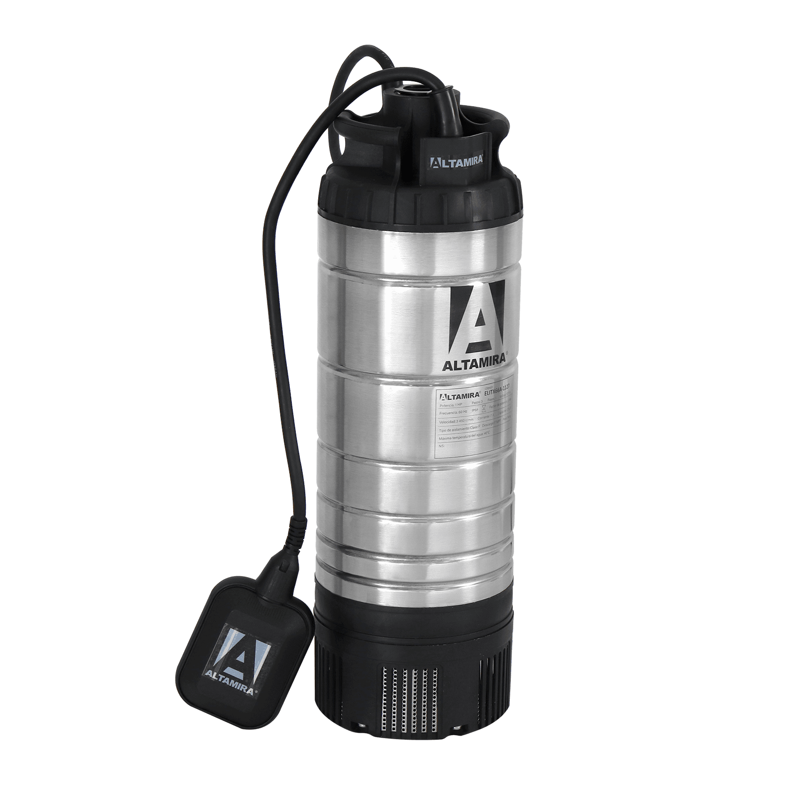 ALTAMIRA Modelo ELITX66A-1127 — Motobomba sumergible para agua limpia 1 HP 6"