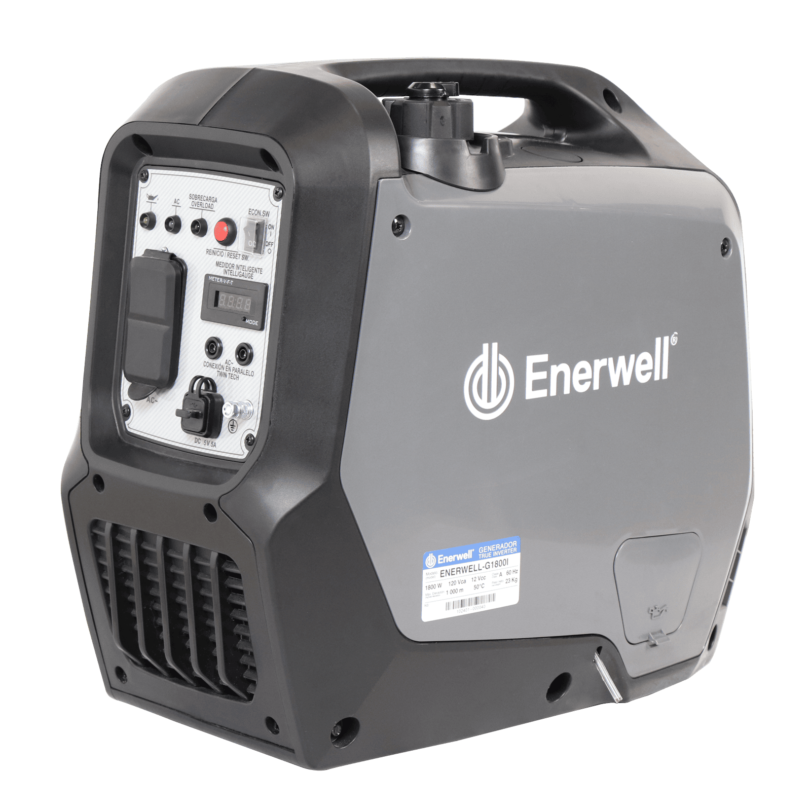 Generador portátil a gasolina (True Inverter). Modelo: ENERWELL-G1800I