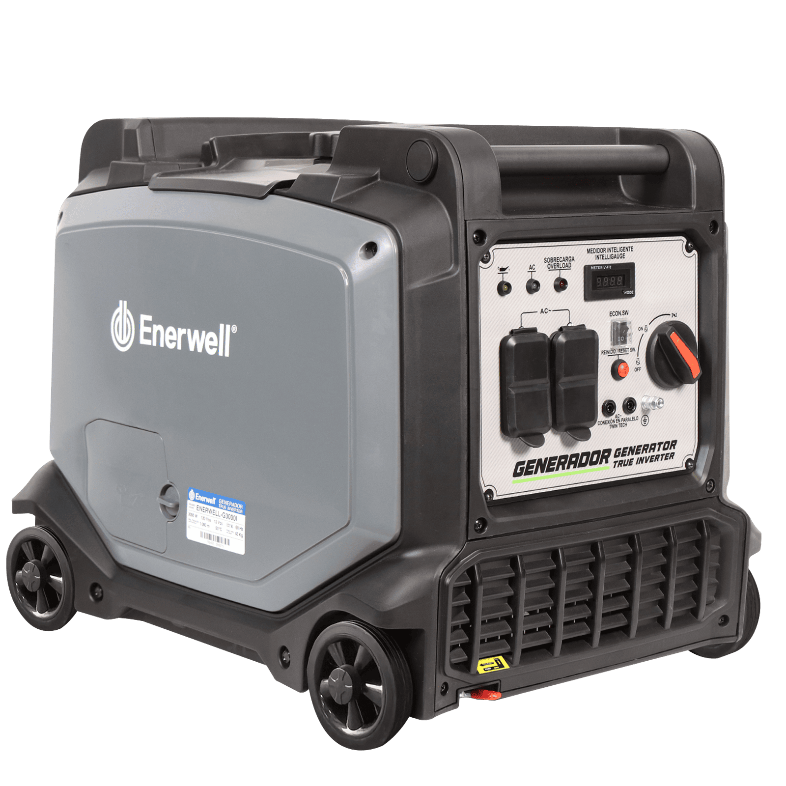 Generador portátil a gasolina (True Inverter). Modelo: ENERWELL-G3000I