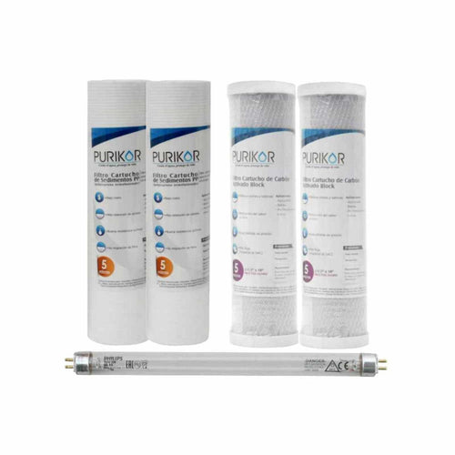 Kit de mantenimiento para filtración básica con UV. Modelo: KIT12-FB3UV
