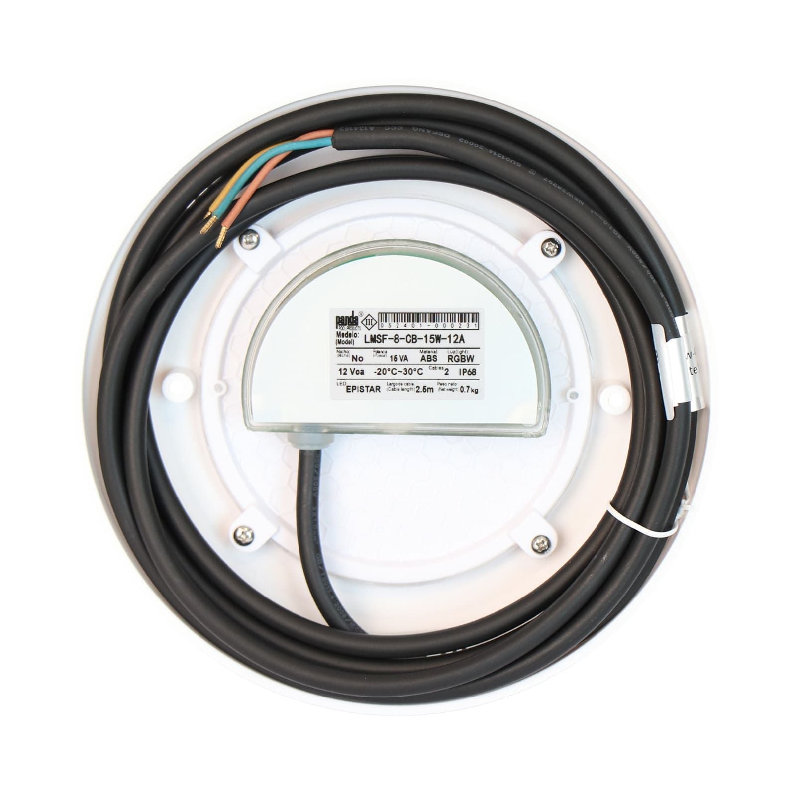 Lámpara led para piscinas. Modelo: LMSF-8-CB-15W-12A