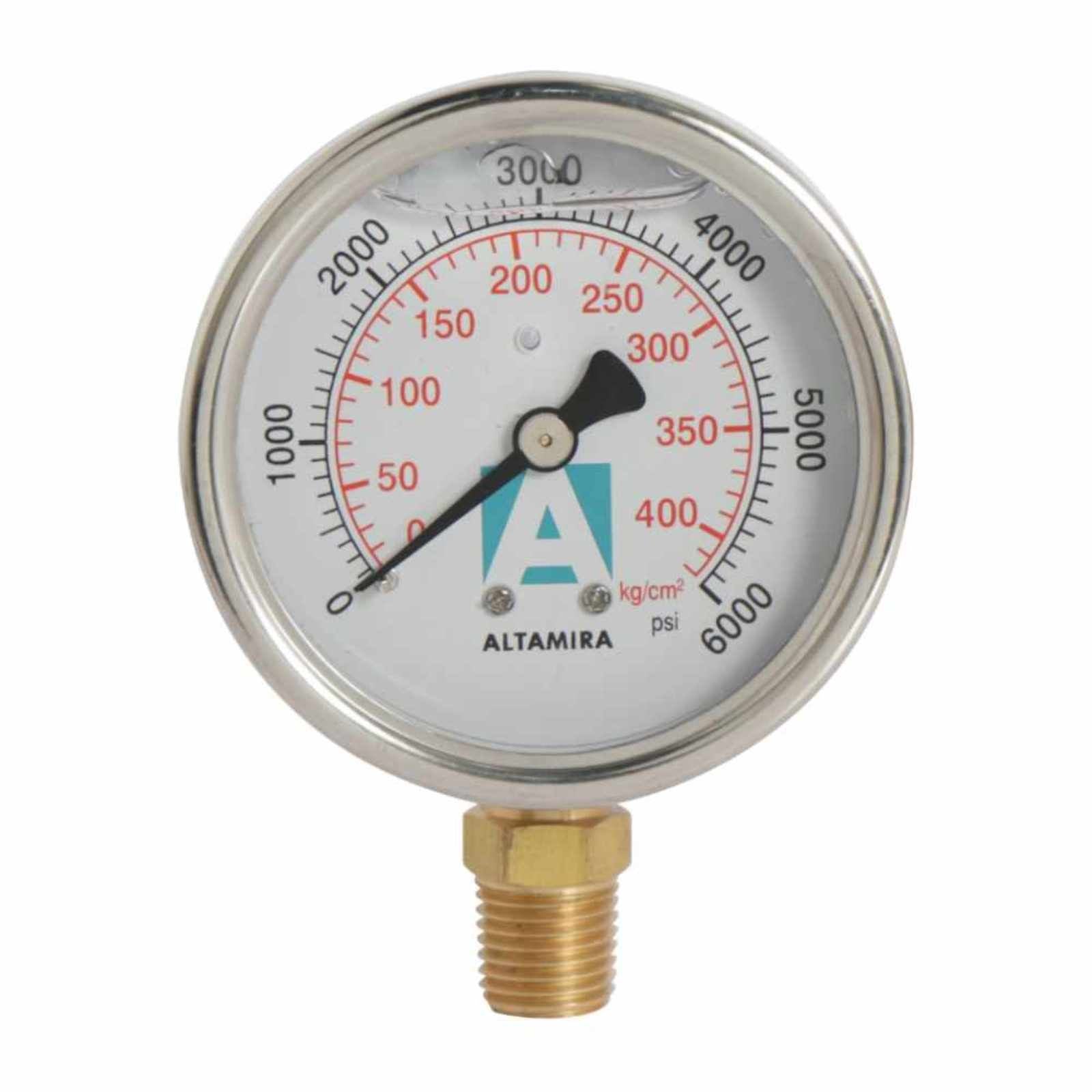 Manómetro con glicerina. Modelo: MAN0-6000G