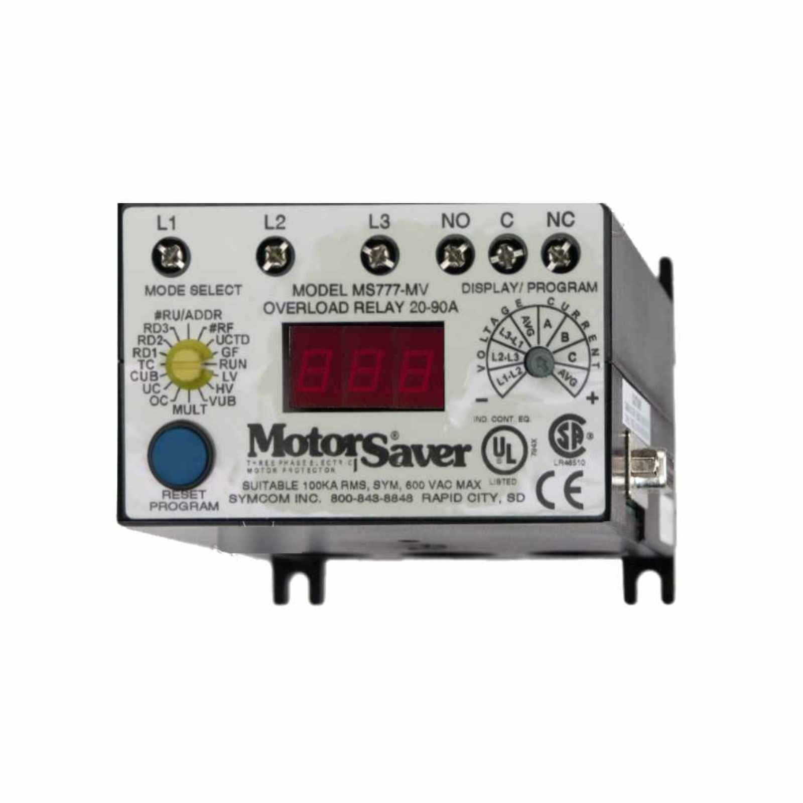 Protección eléctrica para motor trifásico. Modelo: MOTORSAVER777