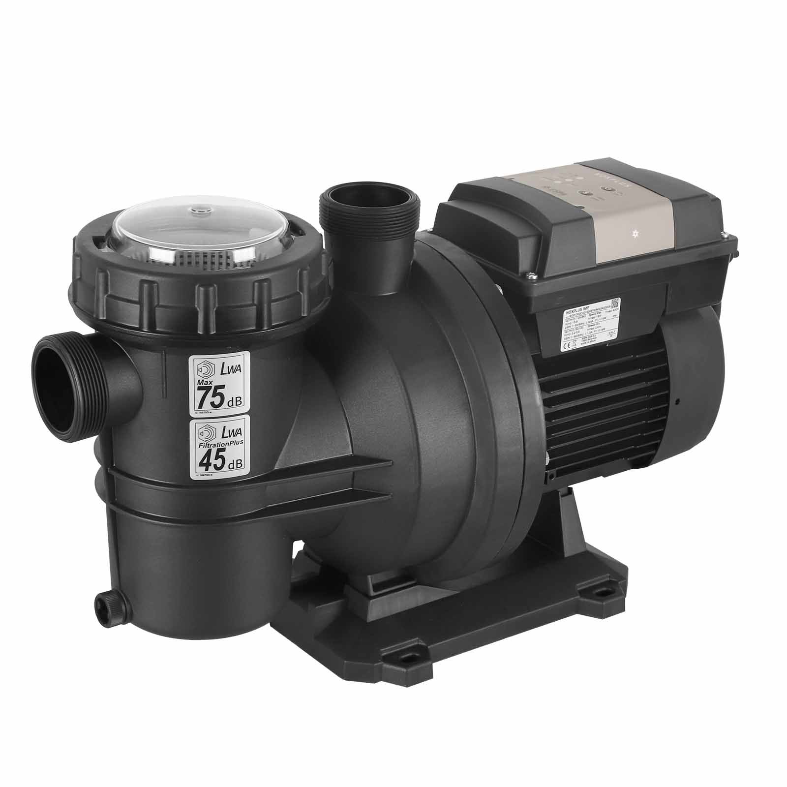 Motobomba centrífuga con velocidad variable para recircular y filtrar el agua de la piscina. Modelo: NOXPLUS100-1230