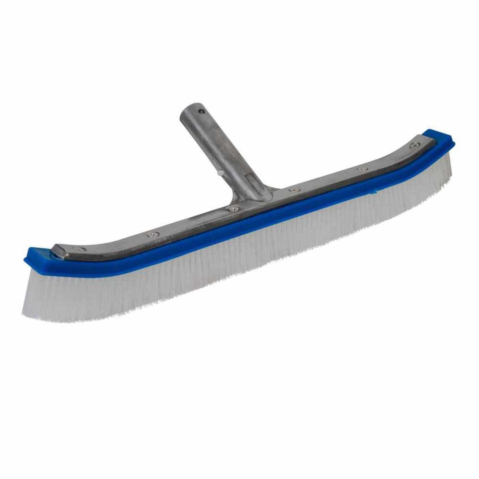 Cepillo para piscinas, cuerpo acero inoxidable y cerdas de Nylon. Modelo: PA-CEP-CU18-CN-MX