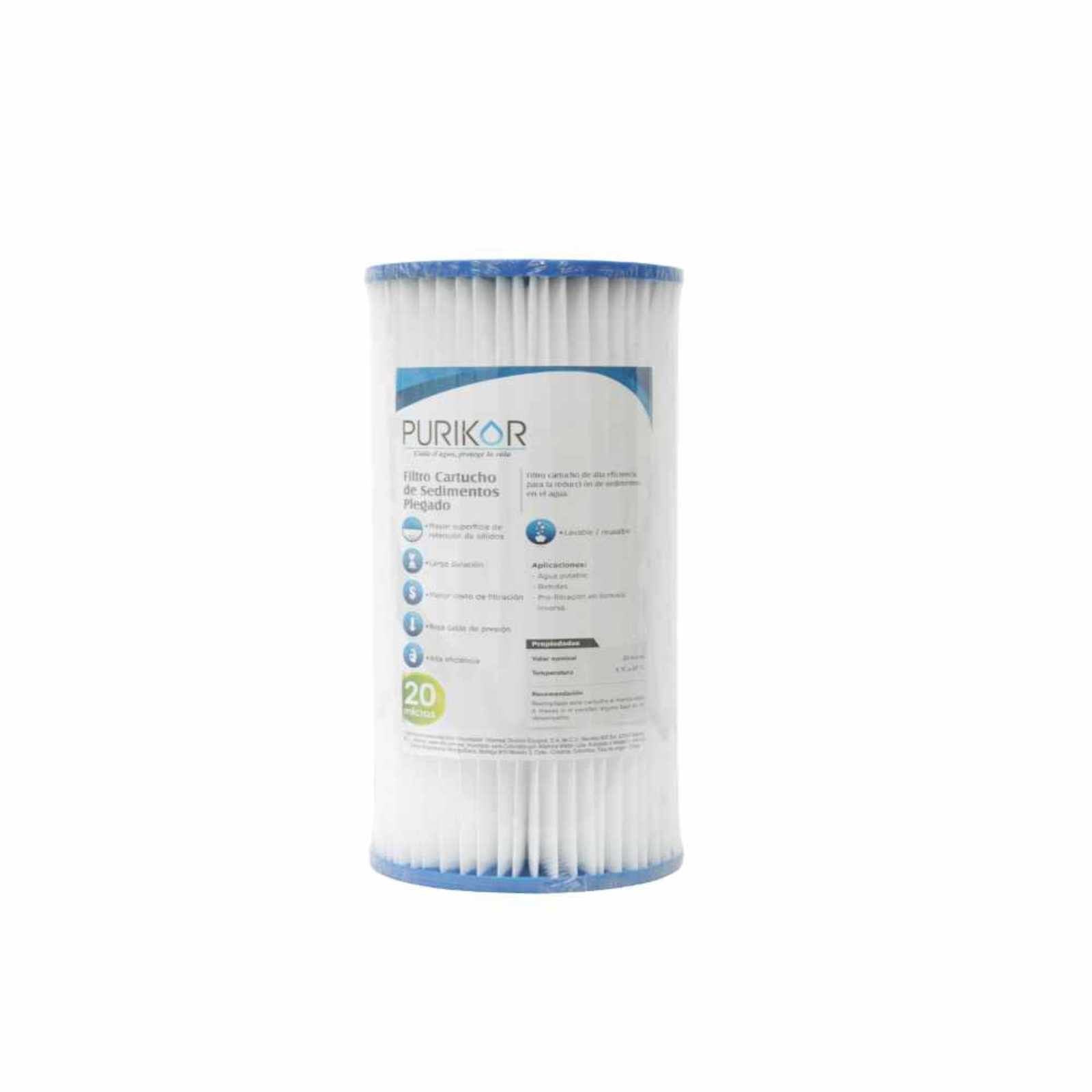 Filtro de cartucho plegable (PL). Modelo: PKCPL4.5X10X20
