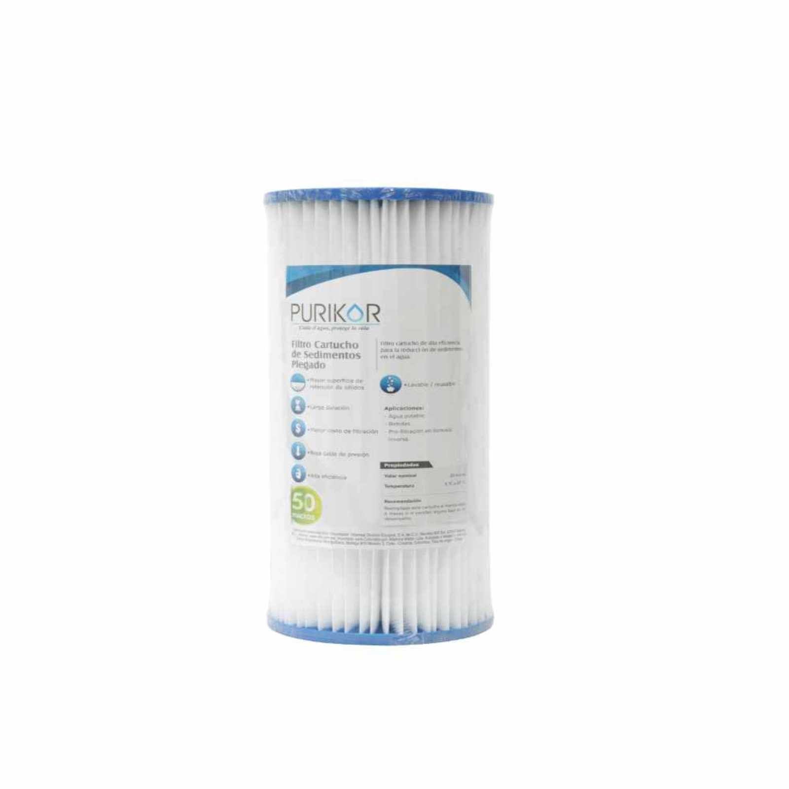 Filtro de cartucho plegable (PL). Modelo: PKCPL4.5X10X50