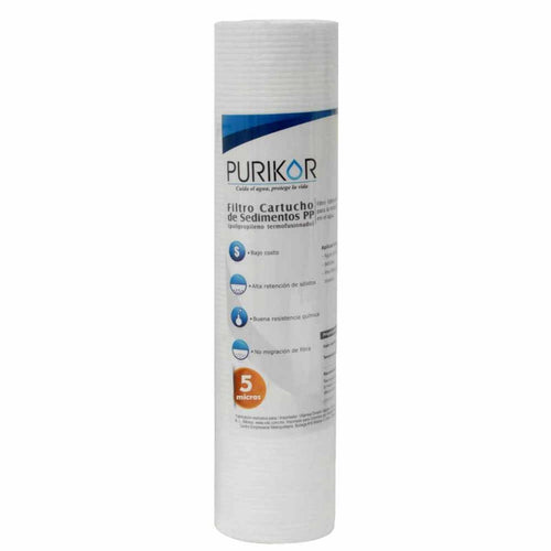 Filtro cartucho de polipropileno termofusionado. Modelo: PKCPP2.5X20X5