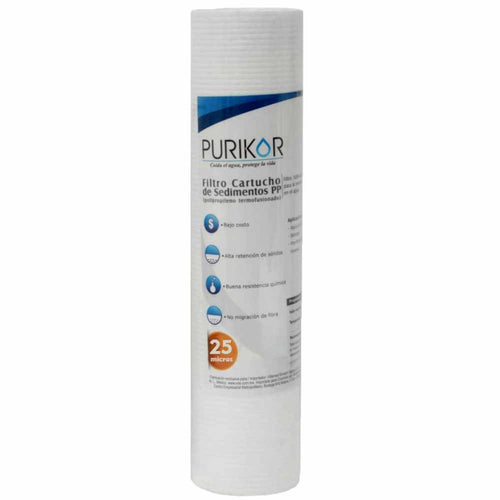 Filtro cartucho de polipropileno termofusionado. Modelo: PKCPP2.5X30X25