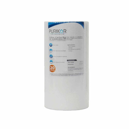 Filtro cartucho de polipropileno termofusionado. Modelo: PKCPP4.5X10X20