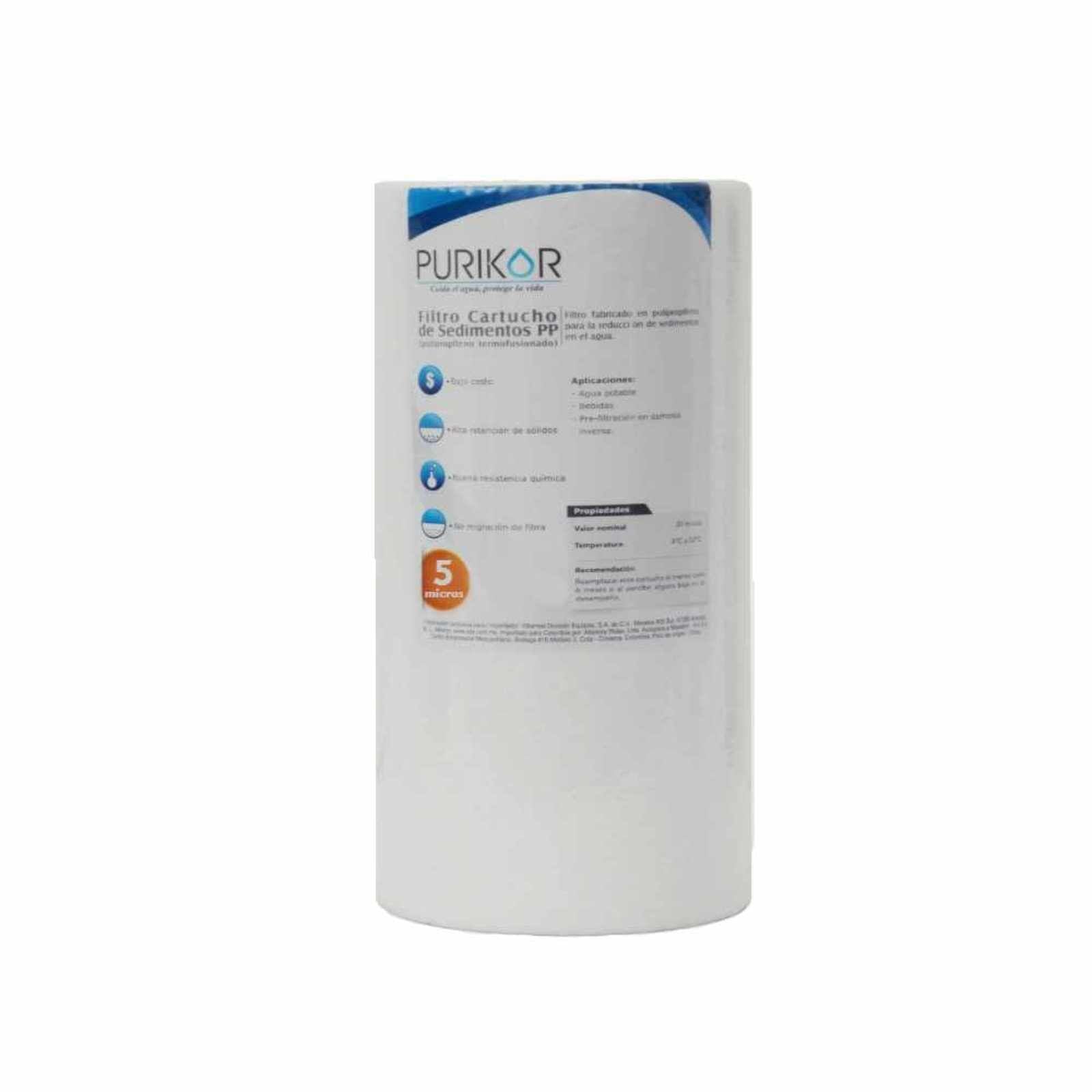 Filtro cartucho de polipropileno termofusionado. Modelo: PKCPP4.5X10X5