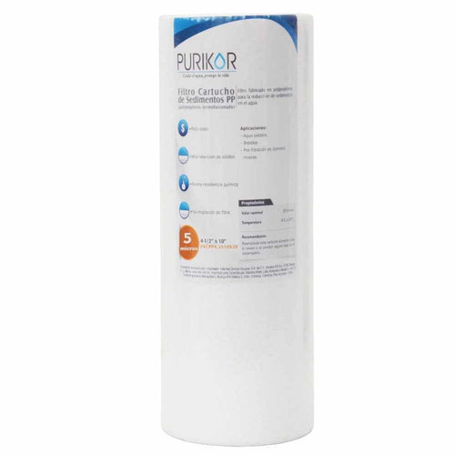 Filtro cartucho de polipropileno termofusionado. Modelo: PKCPP4.5X20X5