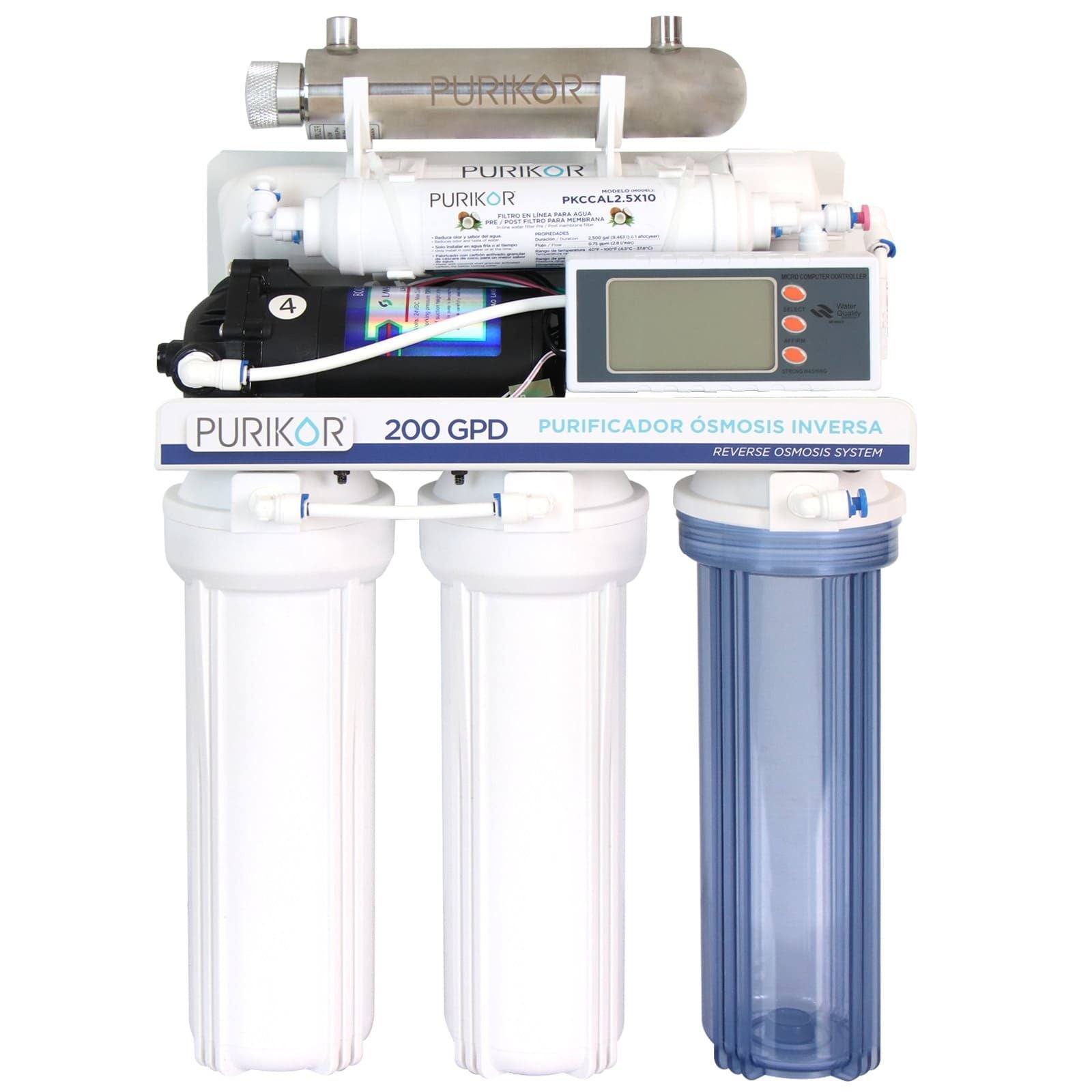 Sistema de ósmosis inversa. Modelo: PKRO200-6UVPM