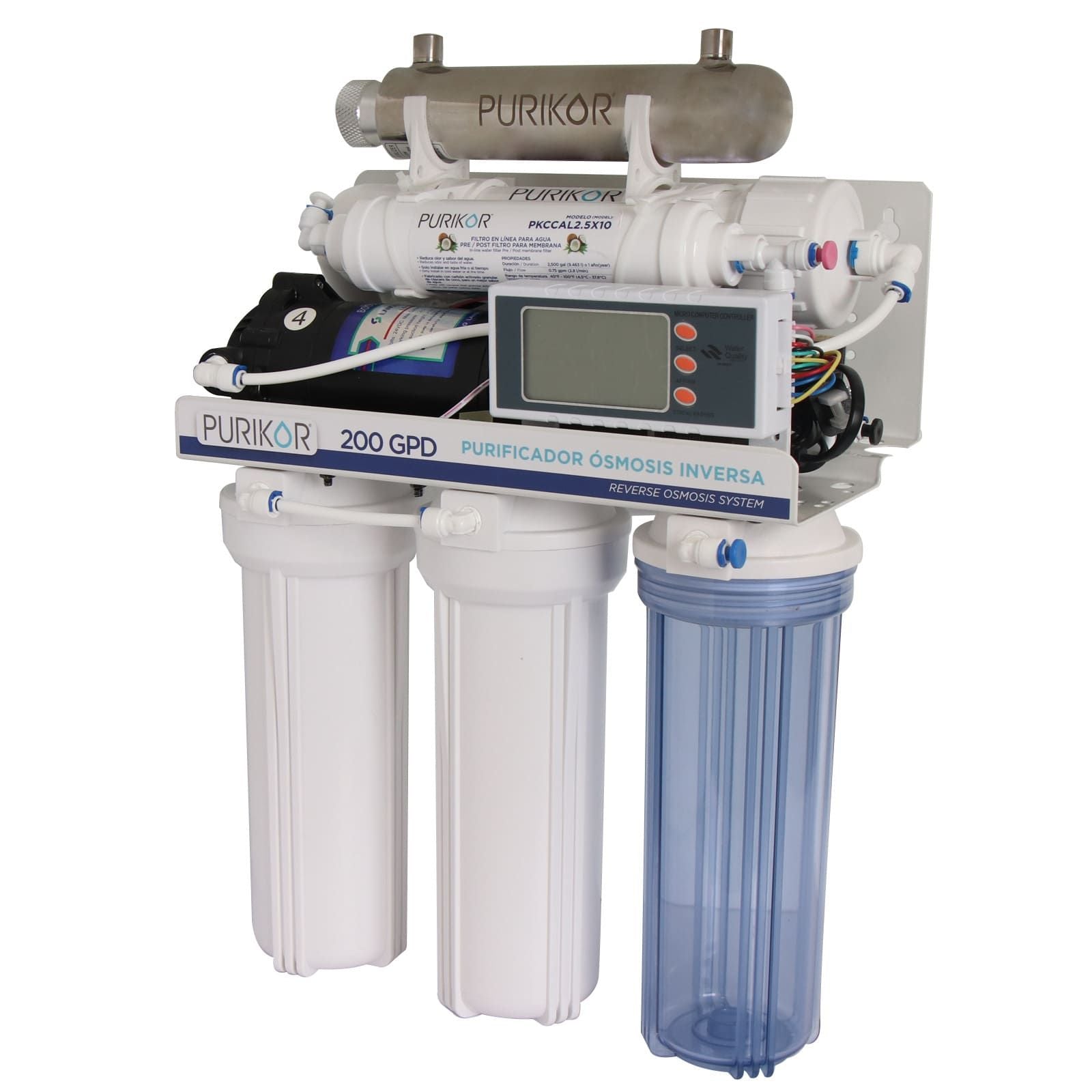 Sistema de ósmosis inversa. Modelo: PKRO200-6UVPM