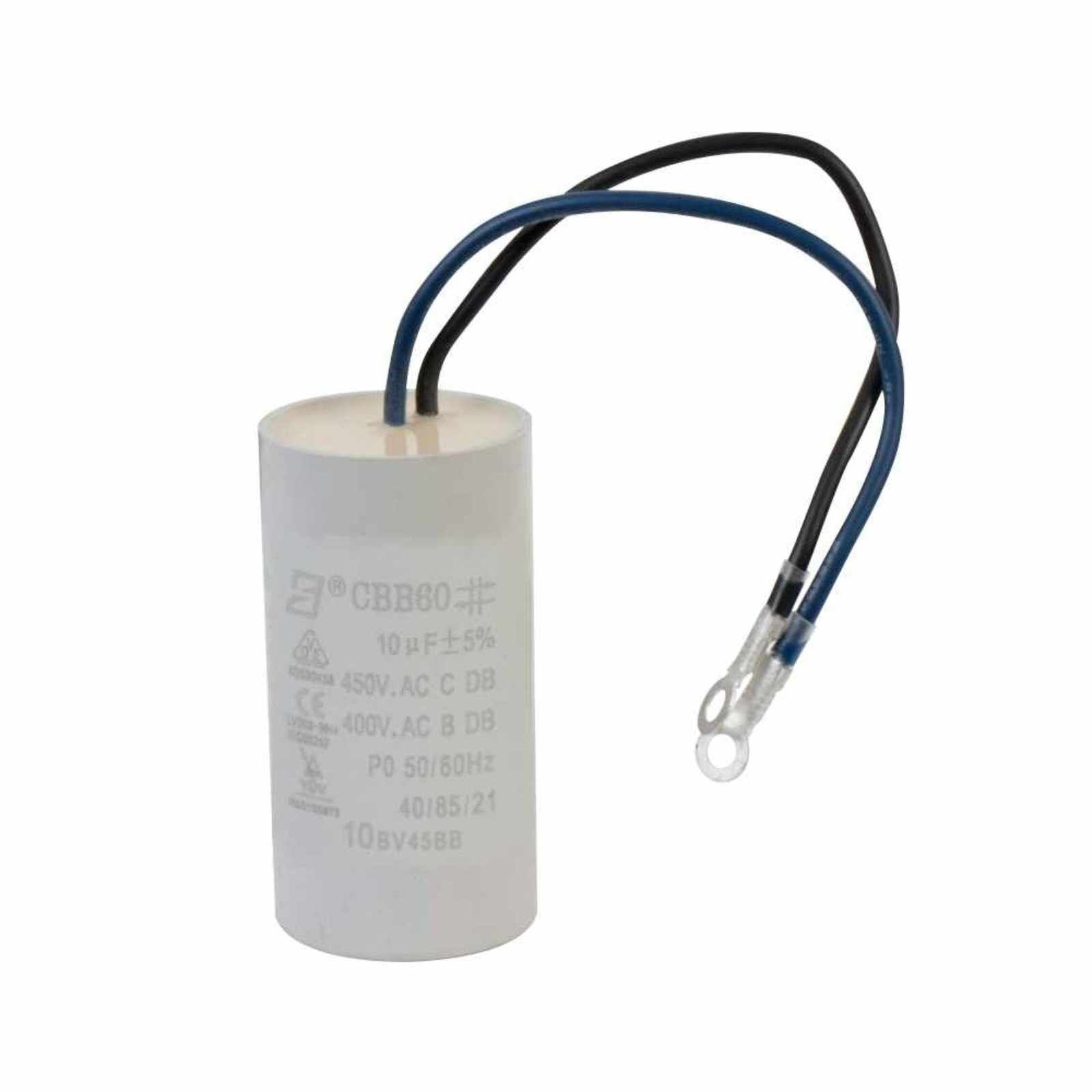 Capacitor 10MF ±5%, 400V, para la bomba ALY05/1230. Modelo: R-ALY05/CAPACITOR