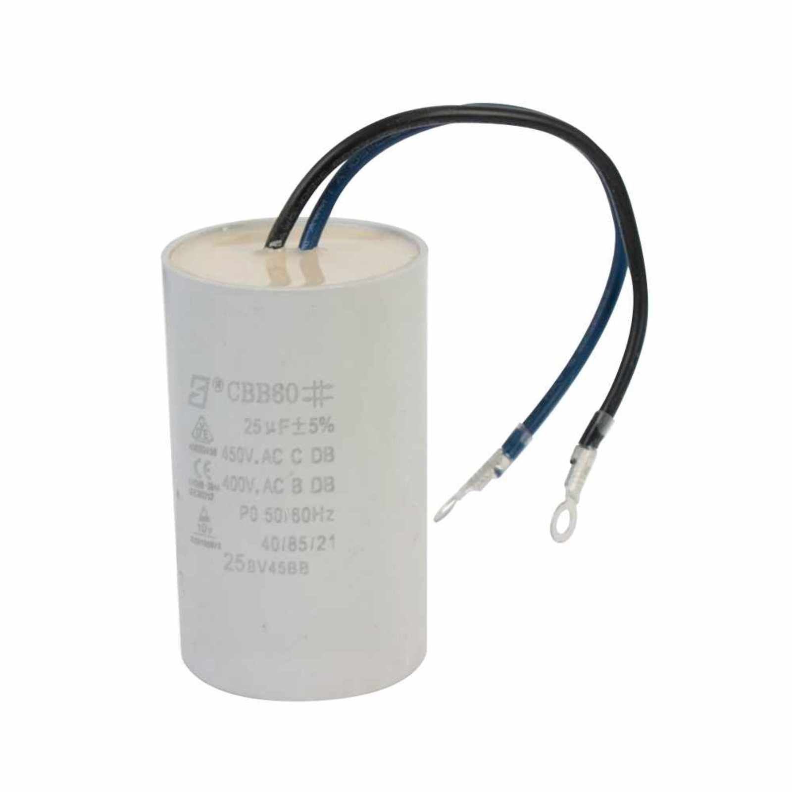 Capacitor 25MF ±5%, 450V, para la bomba ALY30/1230. Modelo: R-ALY30/CAPACITOR