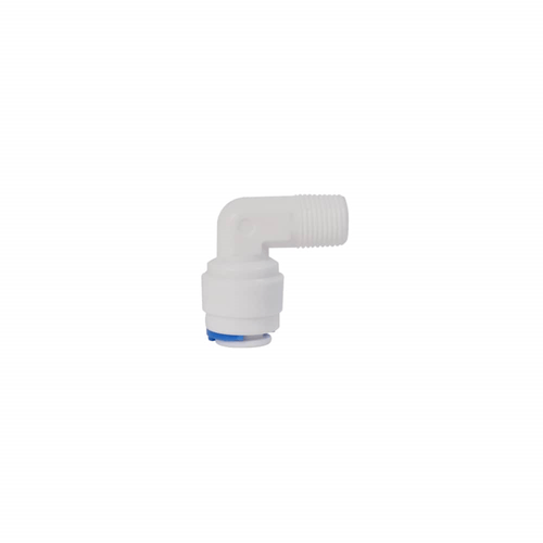 Adaptador codo tipo "L"  para ósmosis inversa de 100G y 400G (RM1/8", T1/4"). Modelo: R-PK-DCC-013A