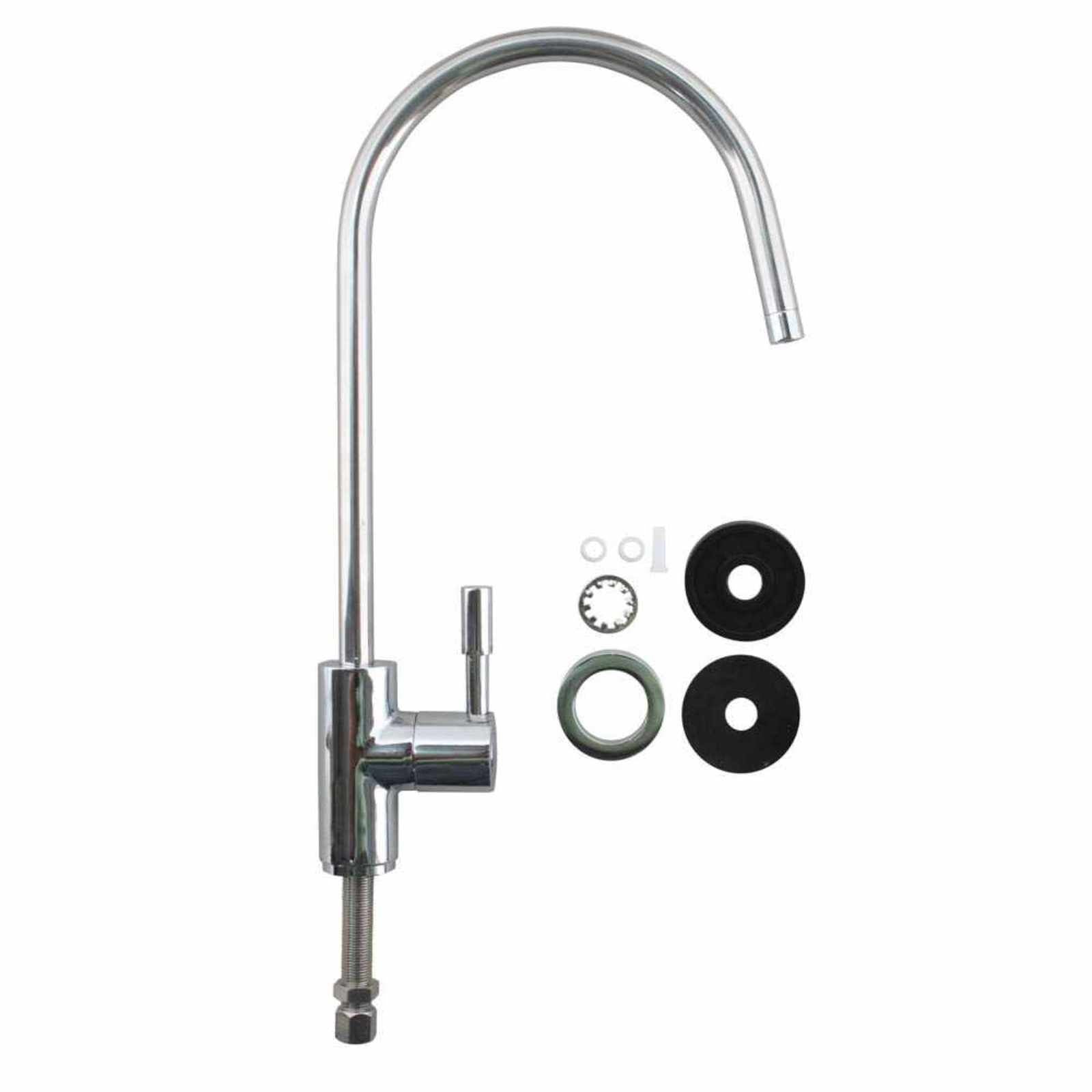 Llave de ganso cromada de lujo para ósmosis inversa de 100G y equipos de ultrafiltración. Modelo: R-PK-GF06