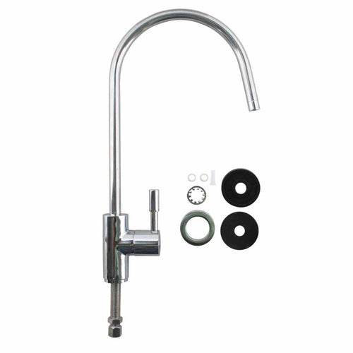 Llave de ganso cromada de lujo para ósmosis inversa de 100G y equipos de ultrafiltración. Modelo: R-PK-GF06