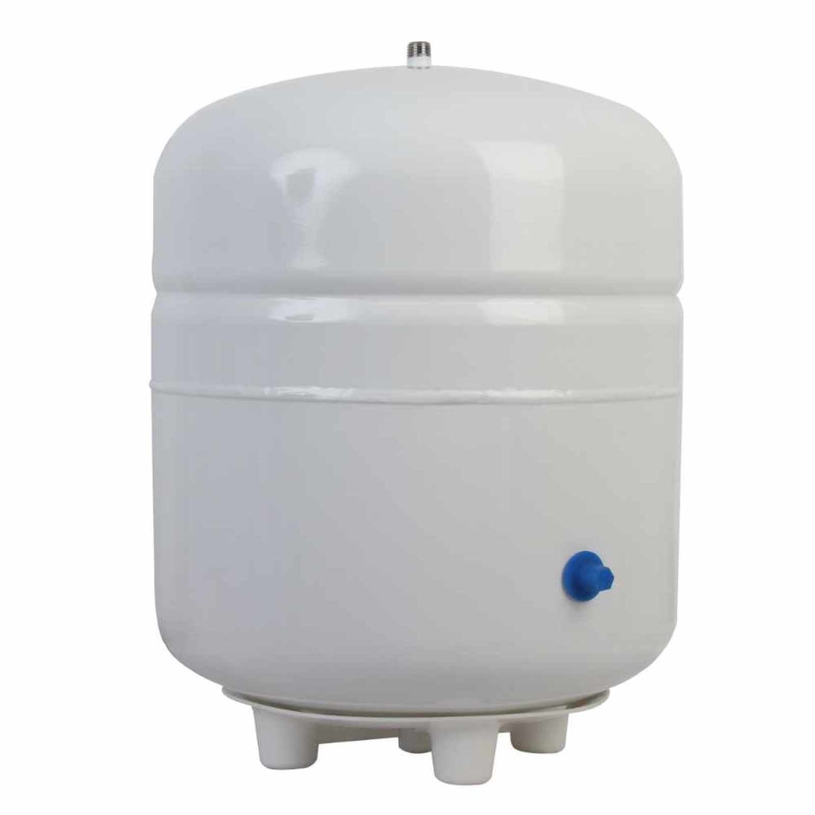 Tanque precargado vertical de diafragma, acero al carbón, 3.2 Gal, para ÓSMOSIS INVERSA, modelos PKRO100-5P, PKRO100-6UVPM. Modelo: R-PK-T-3.2G