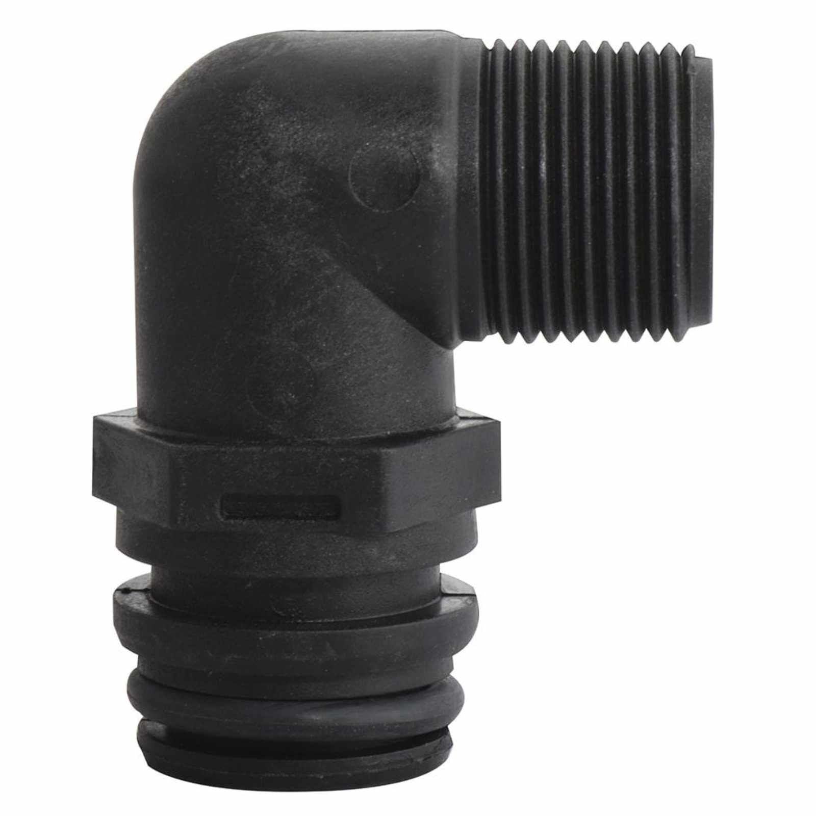 Conector rápido (L) de 3/4" para bypass  de las válvulas de suavización y filtración de 26 a 32 gpm. Modelo: R-PK21319036N