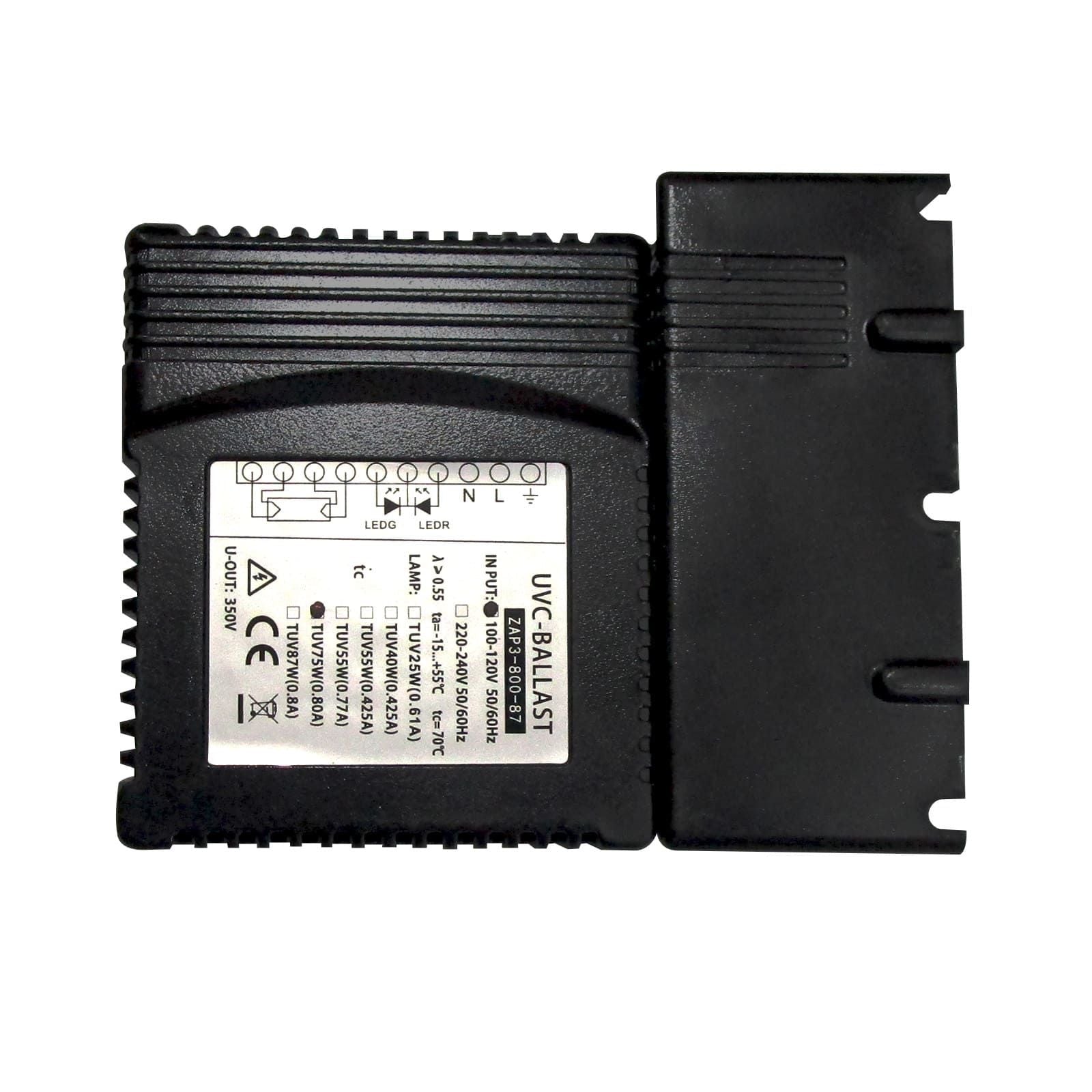 Balastro para sistema de desinfección con luz UV serie Platinum. Modelo: R-PKUVBAL-NV
