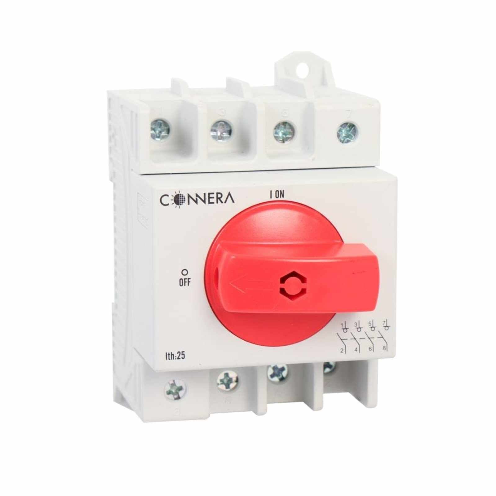 Desconectador para STRING BOX, 4 polos, 25 A, 1000 VDC. Modelo: R-SHIELDSB-DC1015