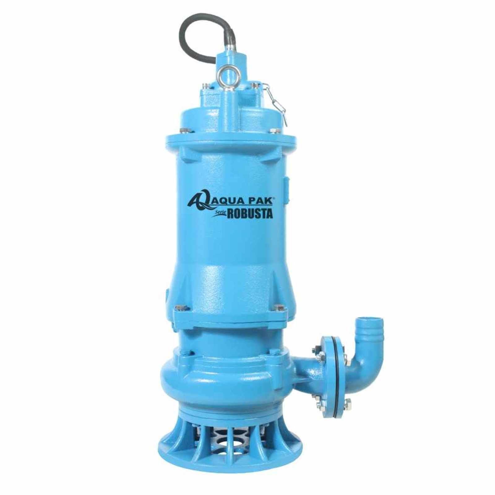 AQUA PAK Modelo ROBUSTA2/75/3460 — Motobomba sumergible para efluentes y lodos 7.5 HP