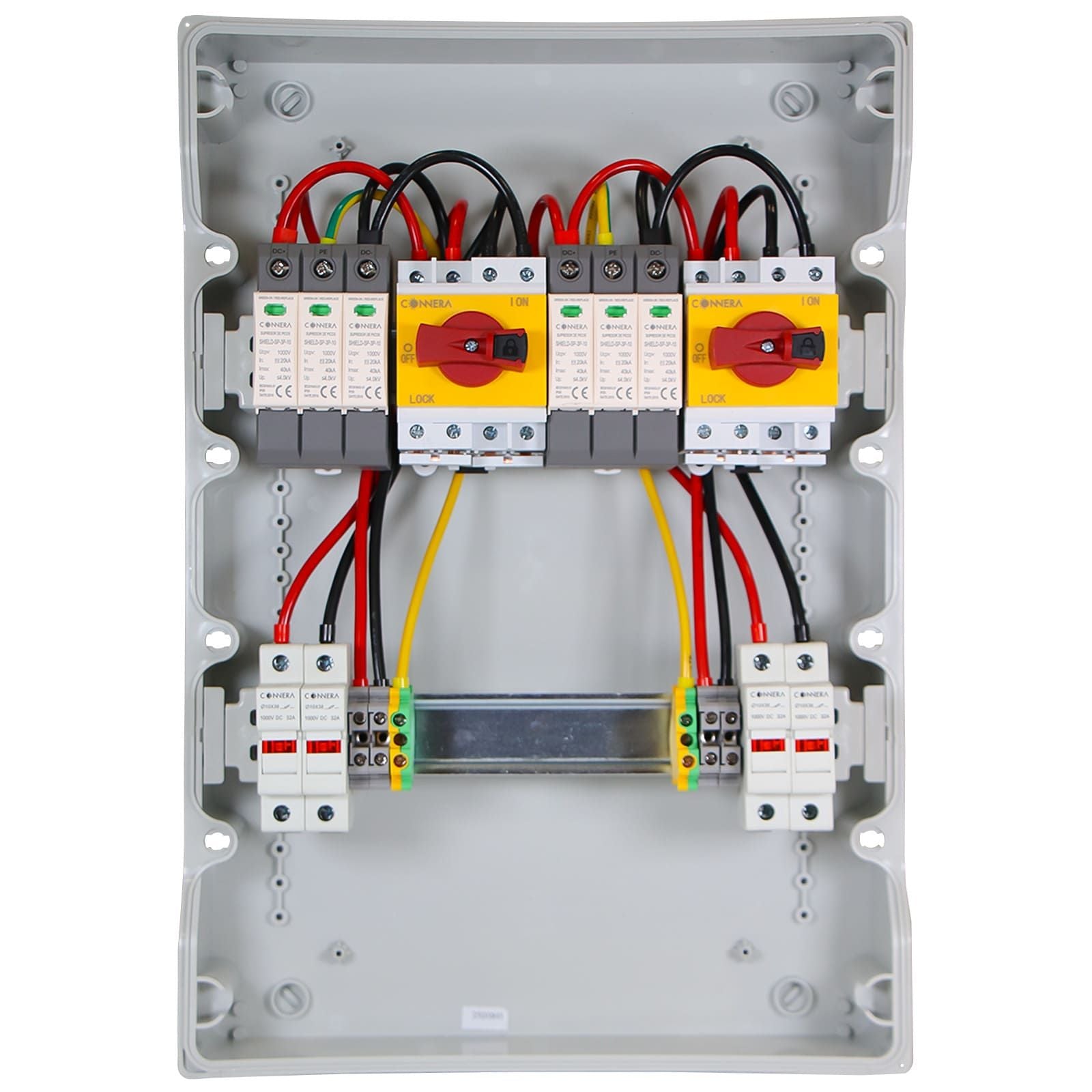 Caja de protección para corriente directa 1500 Vcc. CONNERA. Modelo: SHIELD-SB2/2-1500