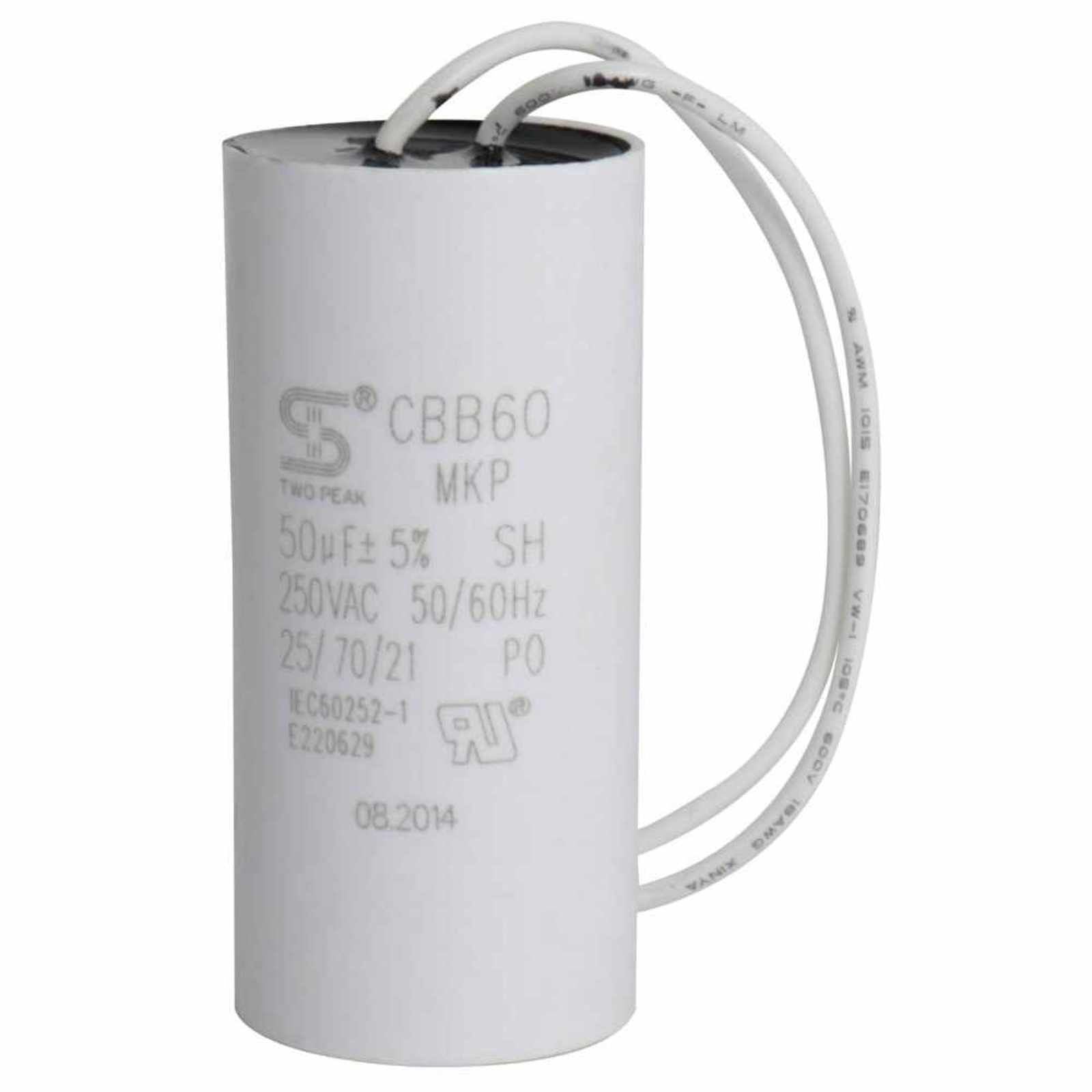 Capacitor 50MF ±5%, 250V, para la bomba VENUS25. Modelo: VENUS-CAPAC50MF